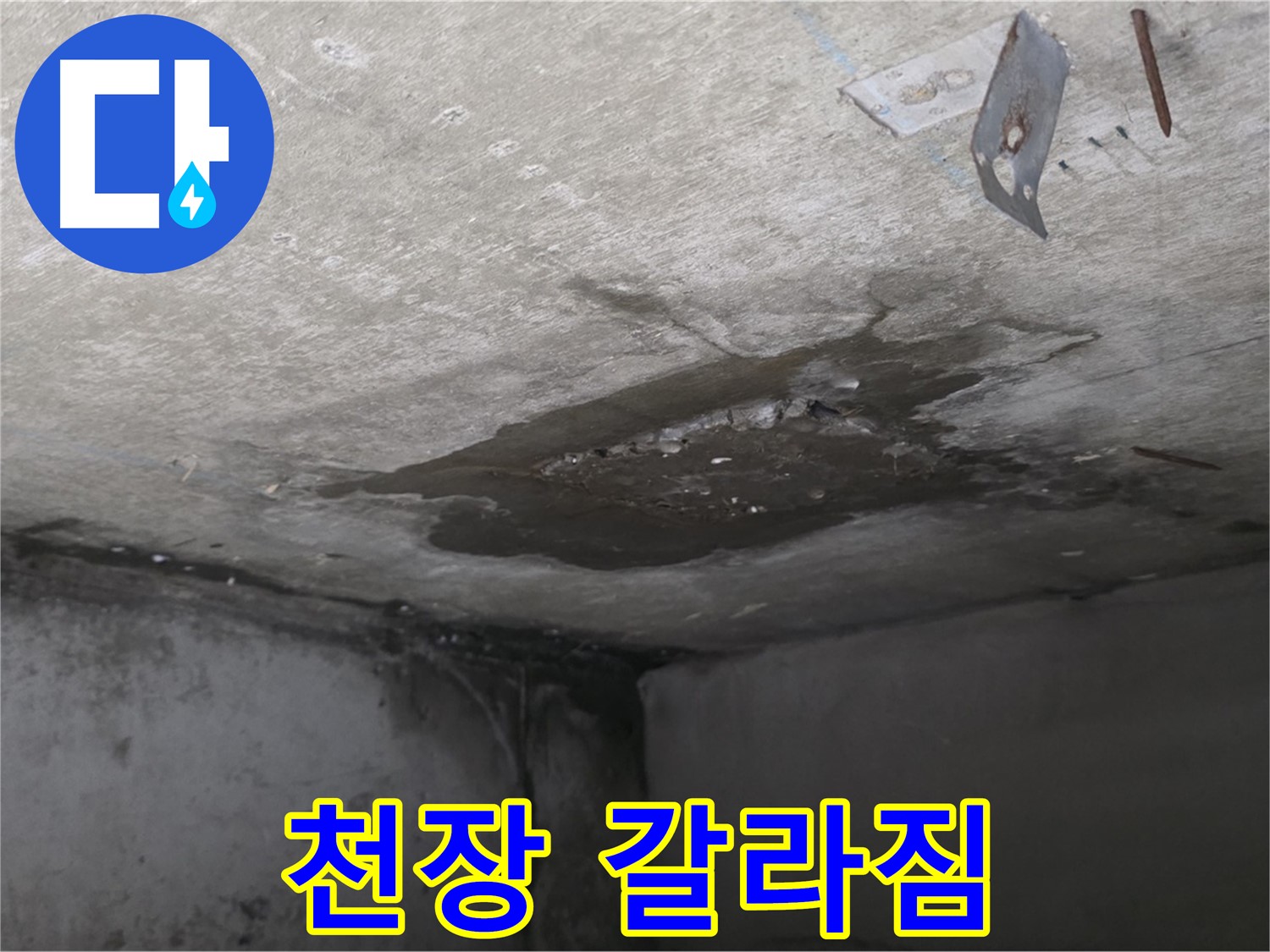 콘크리트 천장 갈라짐 - 남양주 오남 누수