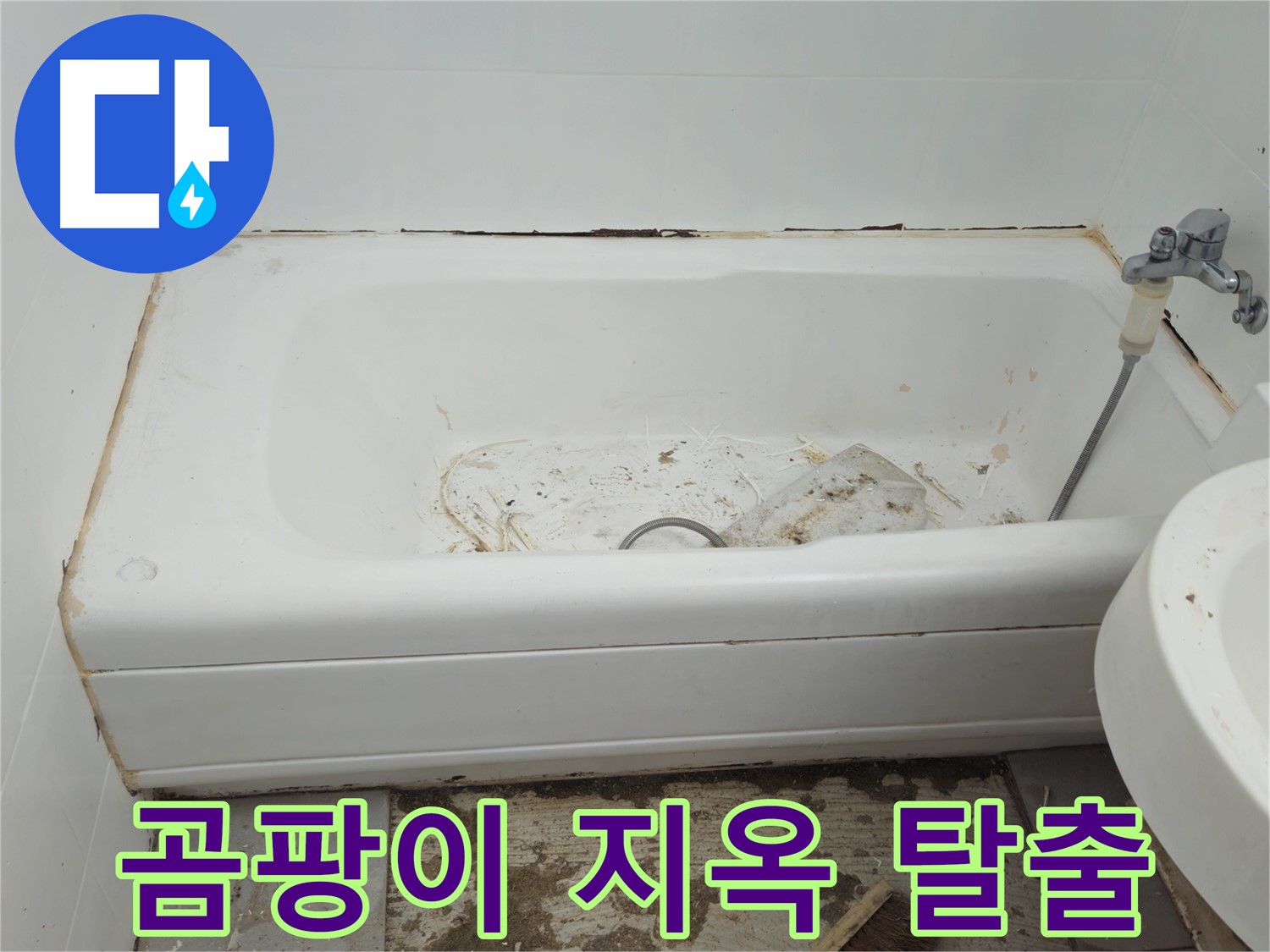 두산아파트 욕조 - 곰팡이 지옥 탈출 - 완벽 청소 & 방수 비법