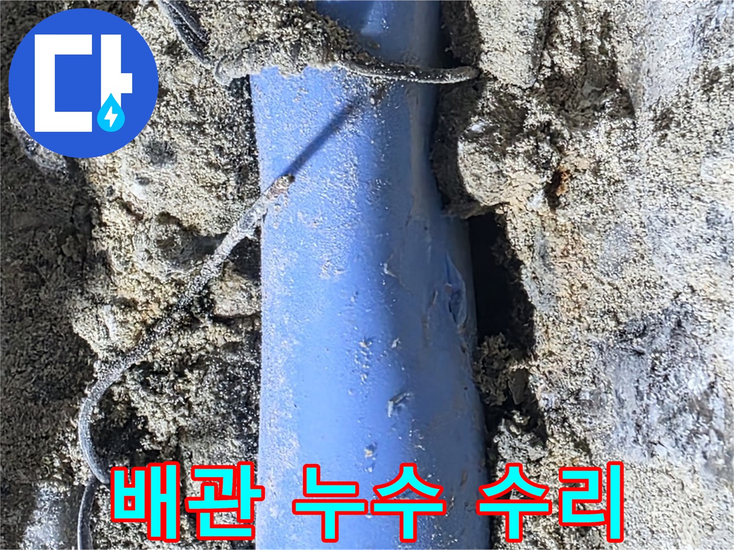 분당 쇳골로 누수 - 누수가 발생한 배관을 꼼꼼하게 수리하고 있습니다.