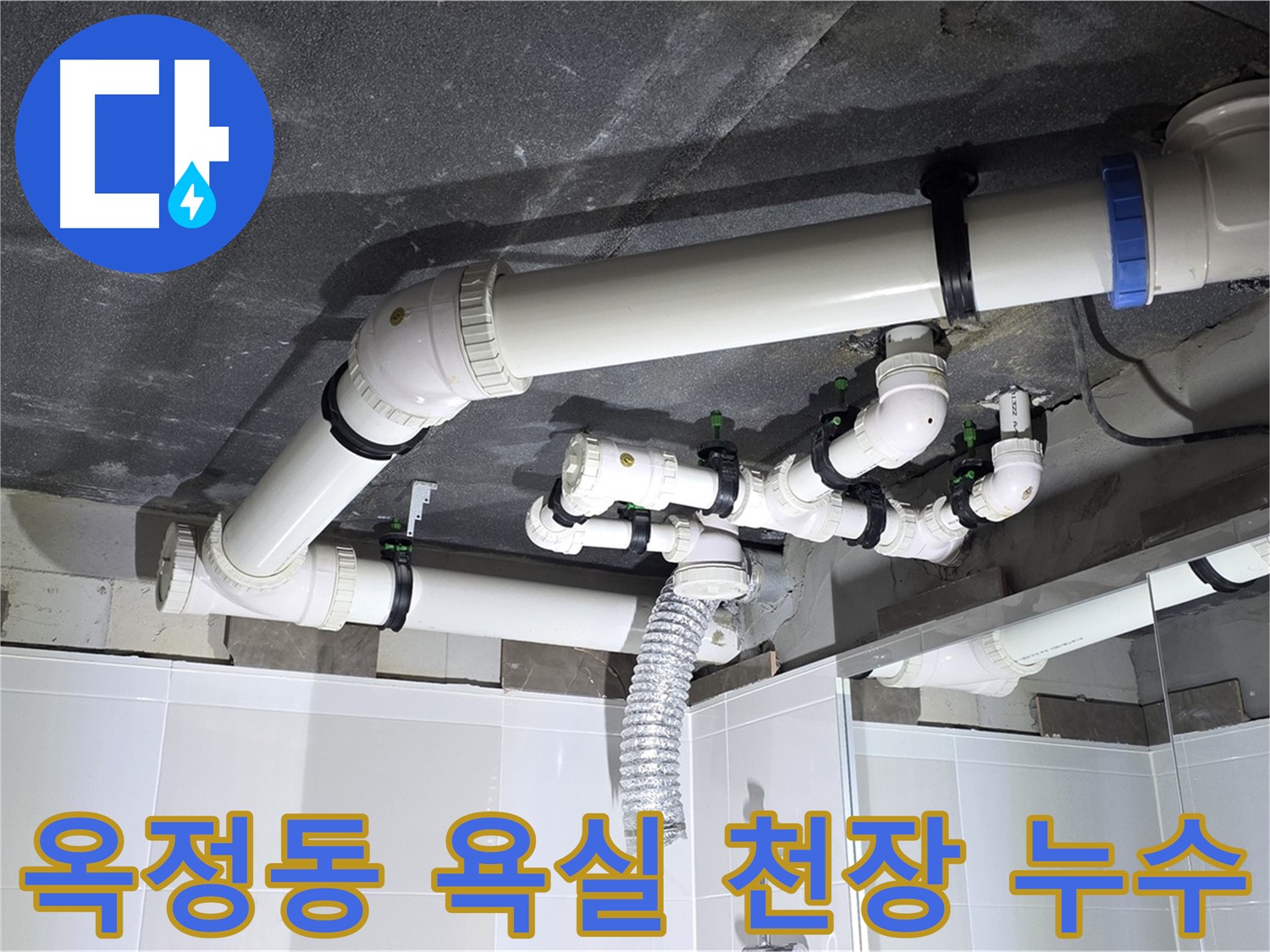 양주 옥정동 율정마을 아파트 욕실 천장 누수 발생 - 누수탐지와 정확한 원인 파악 후 신속하게 누수 공사 진행