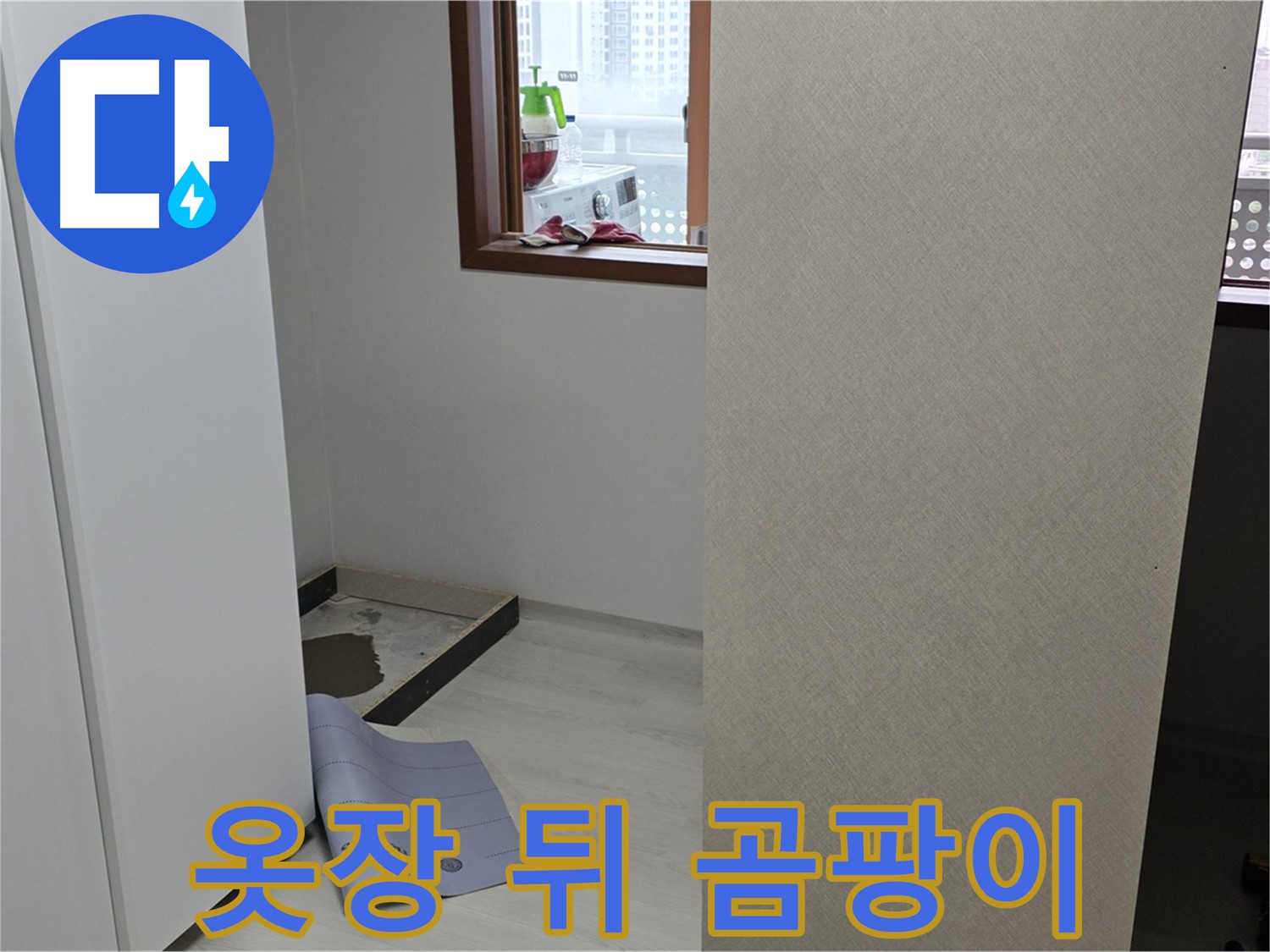 길음동 숭인로 16번지 누수 - 옷장 뒤 곰팡이 - 숨겨진 누수 의심!