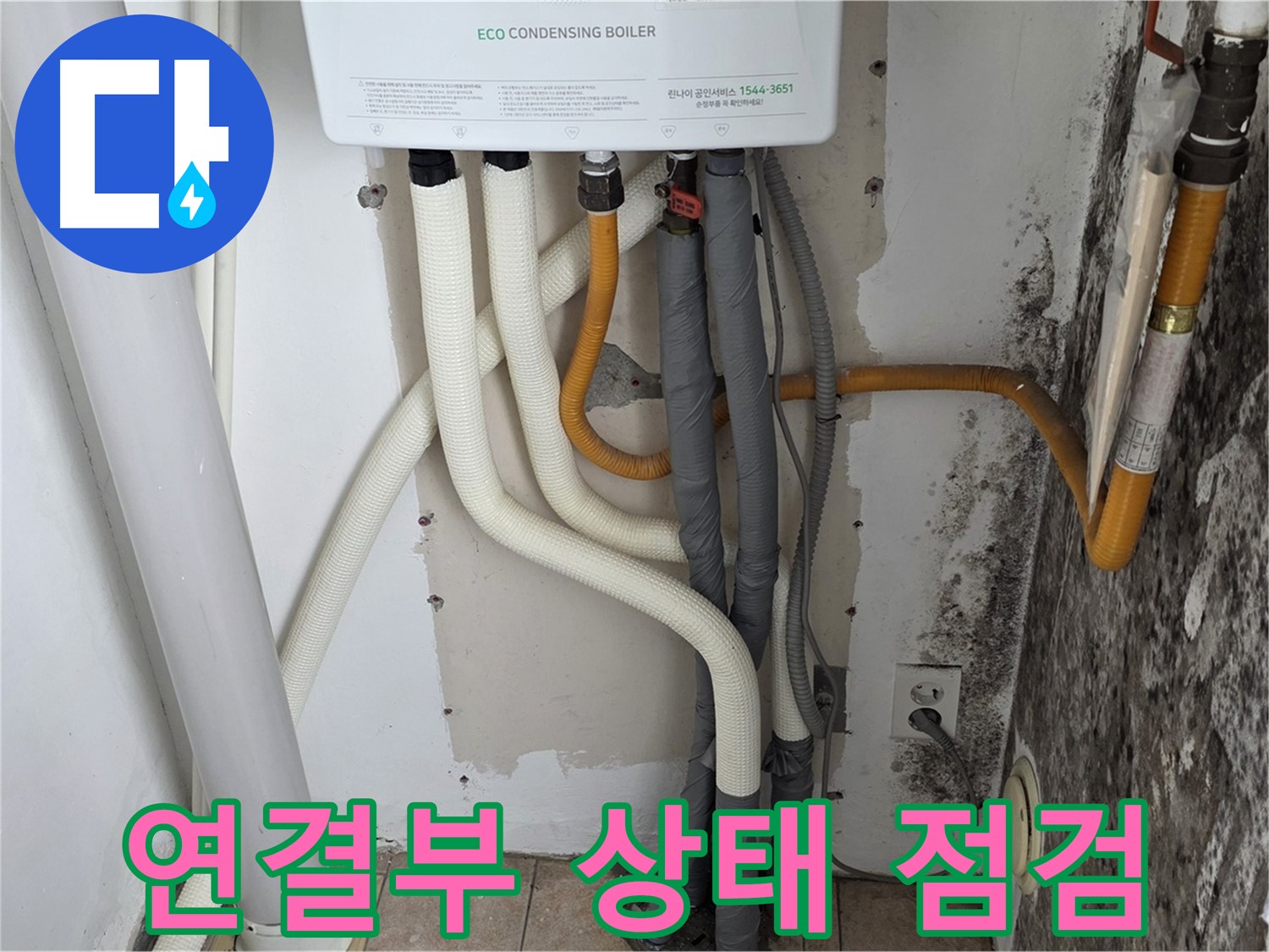 길음동 아파트 누수 진단 - 곰팡이 핀 벽, 보일러 연결부 상태 꼼꼼 점검