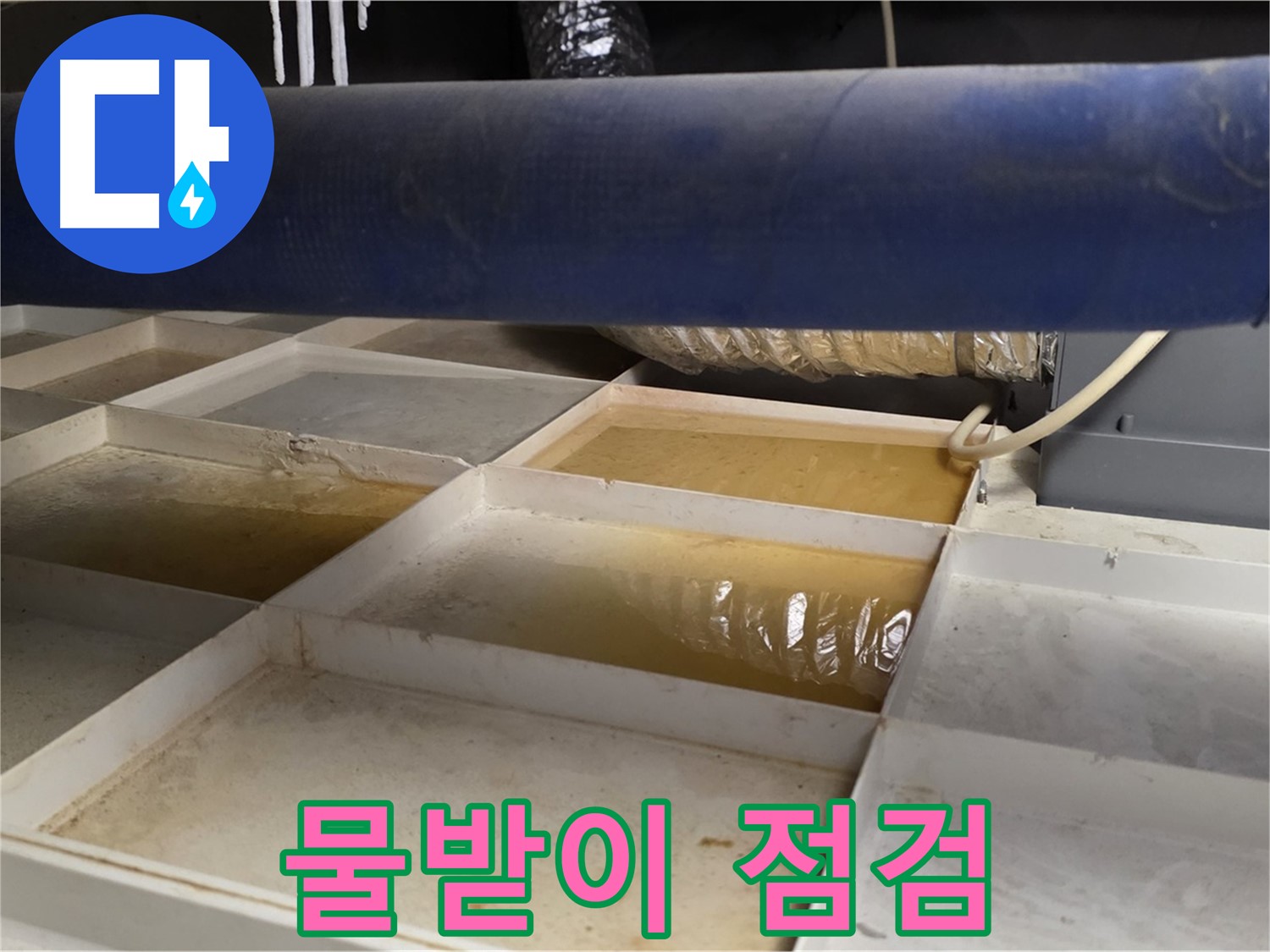 배관 누수 - 물받이 점검으로 초기 누수 진단 진행