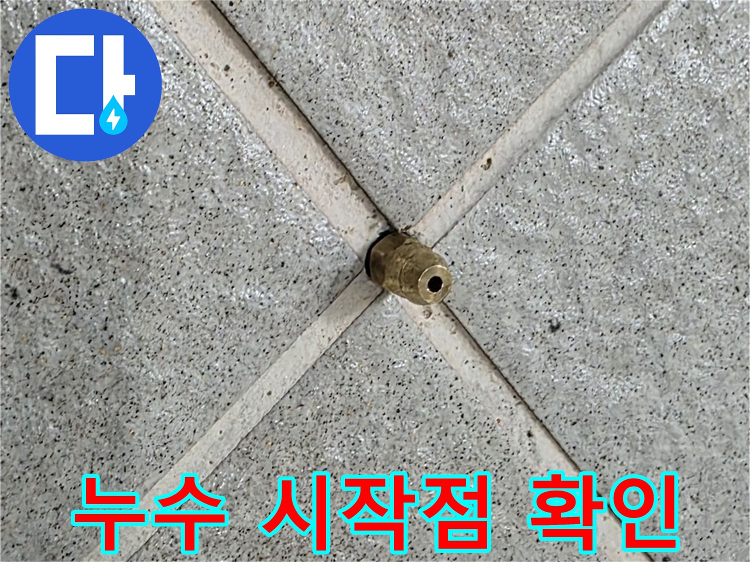 분당 운중동 산운로 누수 - 누수의 시작점을 정확하게 찾아내는 모습
