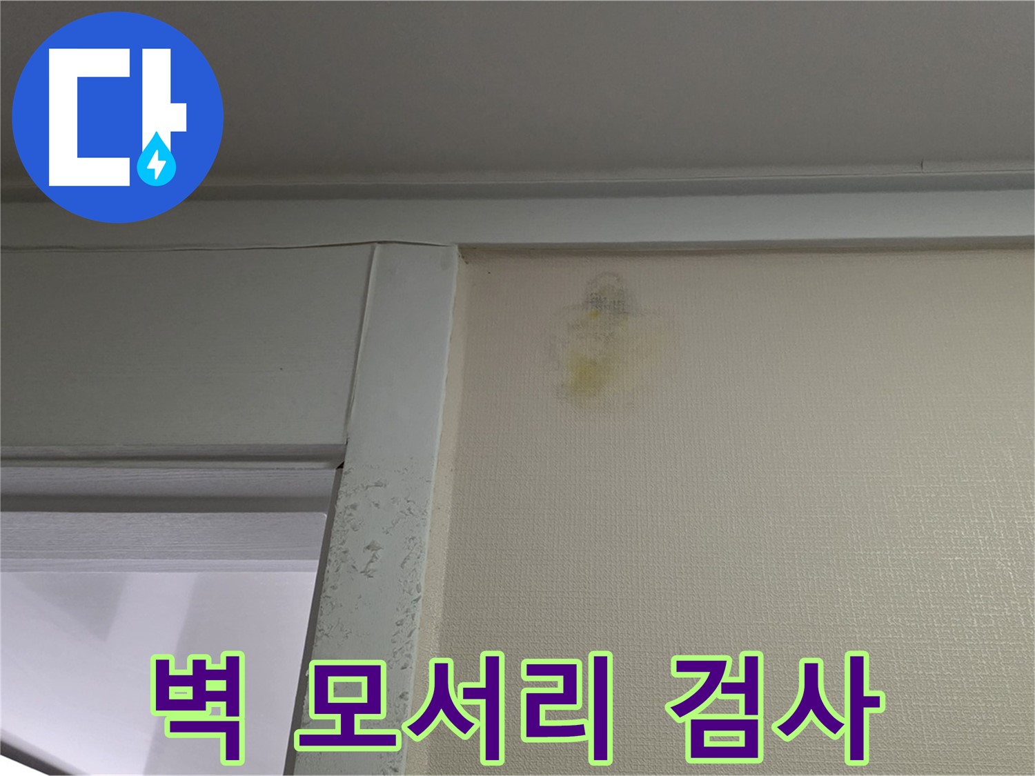 분당 운중동 산운마을 아파트 - 벽 모서리 습기 초기 누수 의심, 가스식 탐지