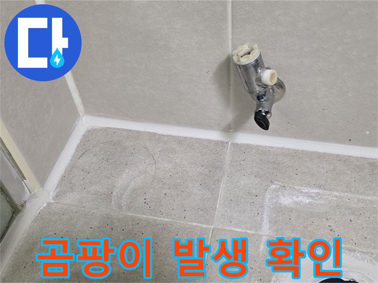 운중동 산운마을 샤워 수전 누수 - 벽면 곰팡이 발생 여부 확인!