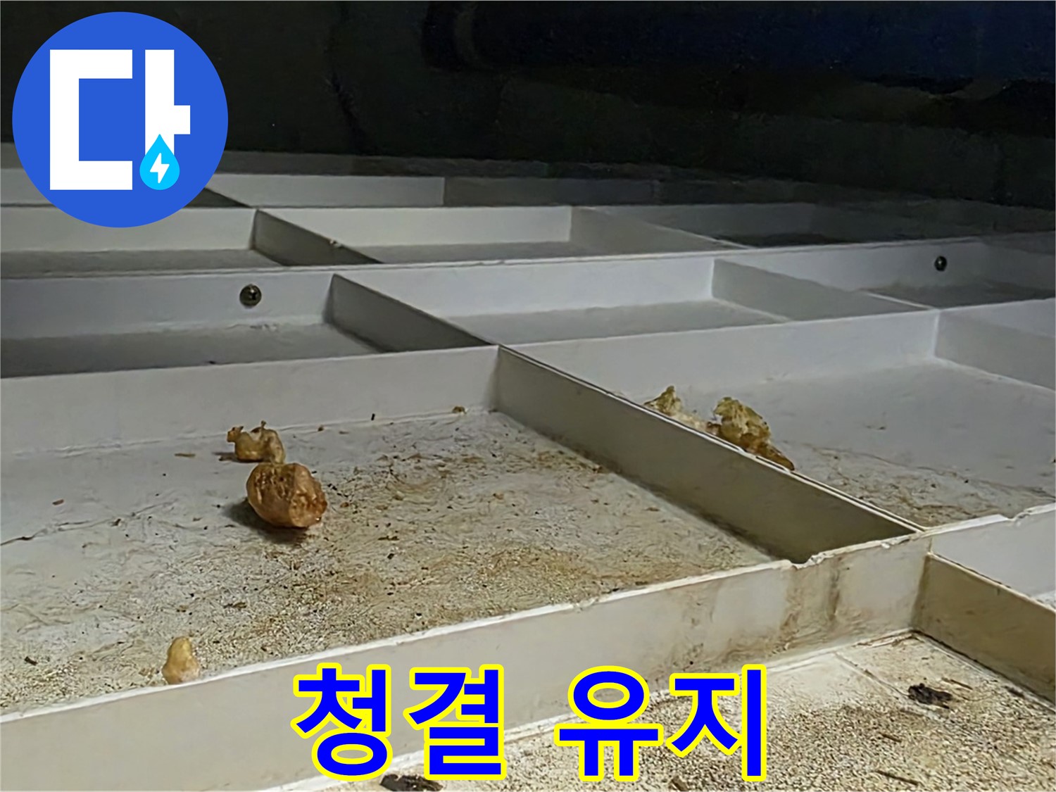 청결 유지 - 누수 해결 후 청결 유지 상태