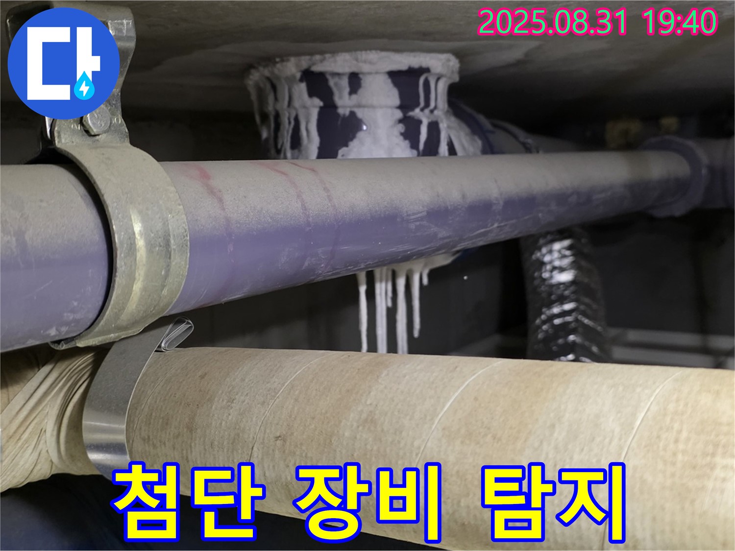 첨단 누수 탐지 장비를 사용하여 누수 위치를 정확하게 탐지하는 모습입니다 - 과학적인 누수 해결.