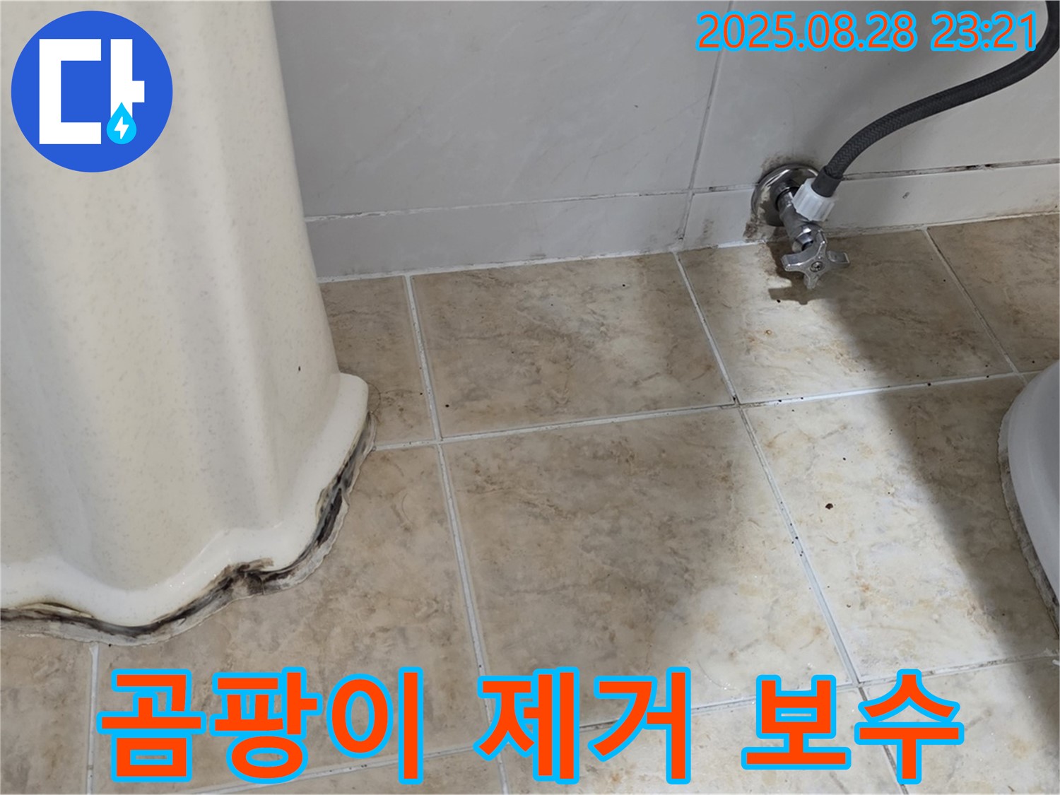 세면대 주변 곰팡이 제거 및 실리콘 보수 - 꼼꼼한 보수로 누수 걱정 없이!