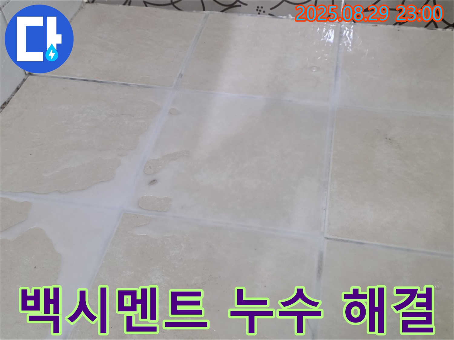 양주시 백석읍 서광아파트 타일 - 백시멘트 누수 - 꼼꼼한 보수 작업
