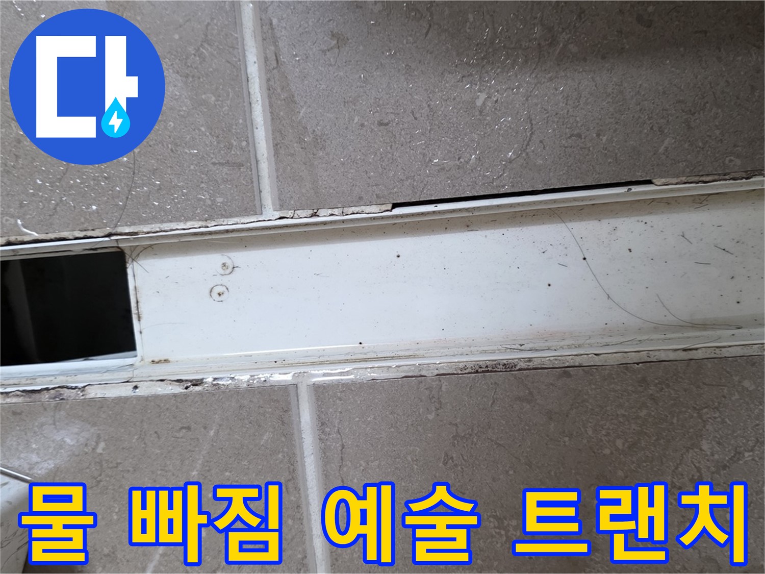 깨끗하게 청소된 욕실 트랜치 - 물빠짐