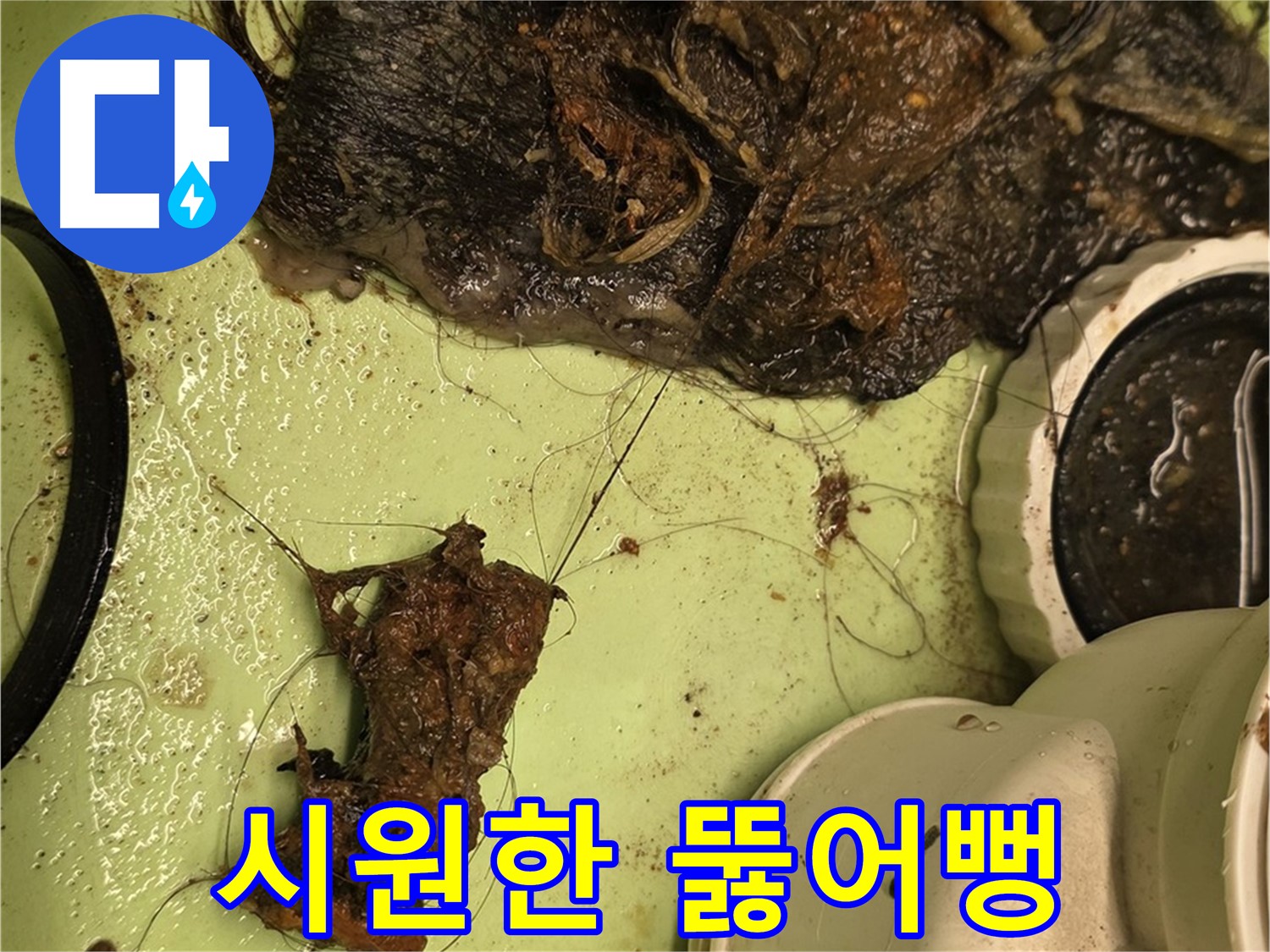 사가정 센트럴아이파크 105동 세면대 배수구 - 시원한 뚫어뻥, 콸콸 쏟아지는 물