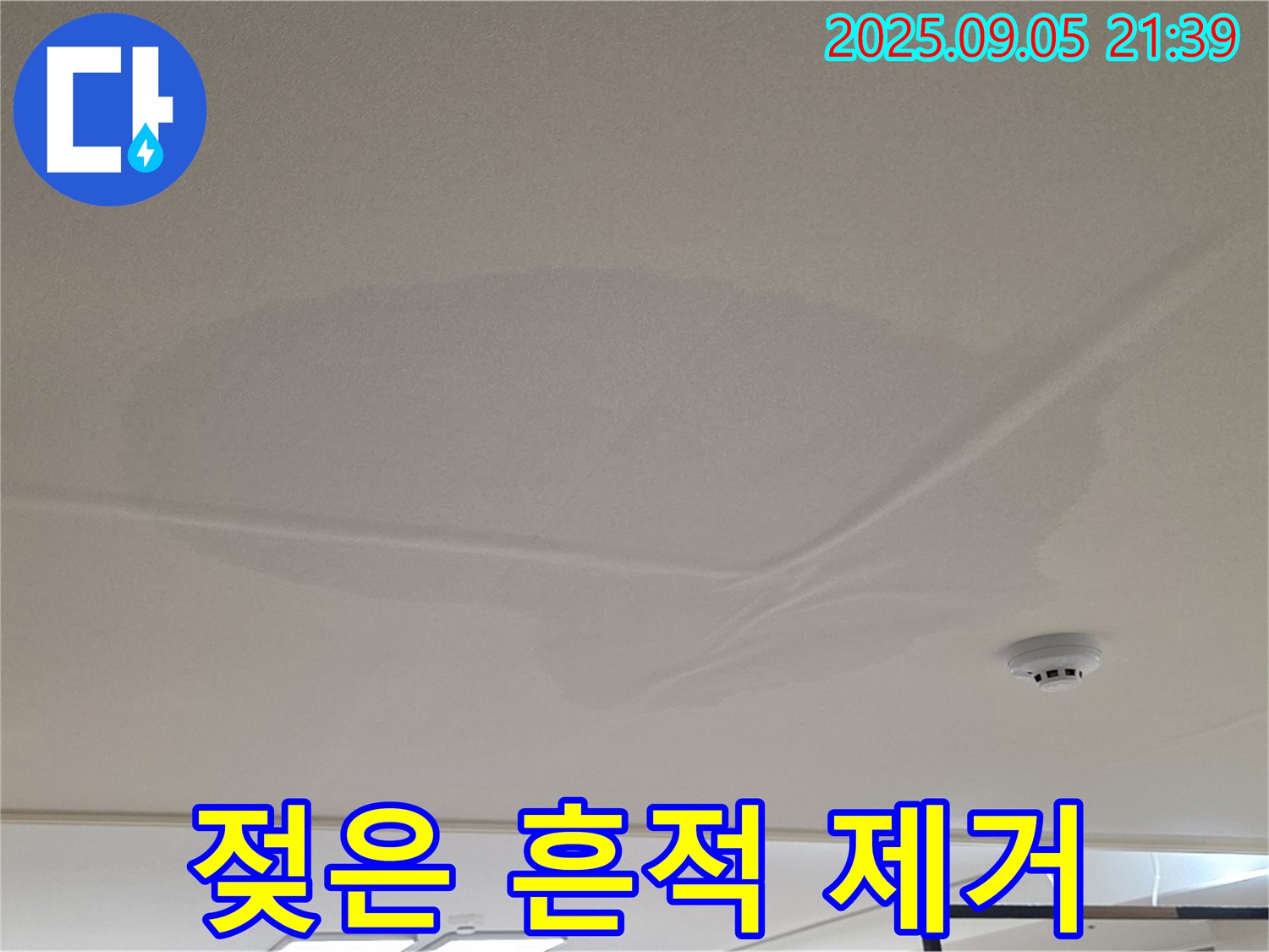 사가정 아파트 누수 - 천장 젖은 흔적 제거, 깨끗한 천장