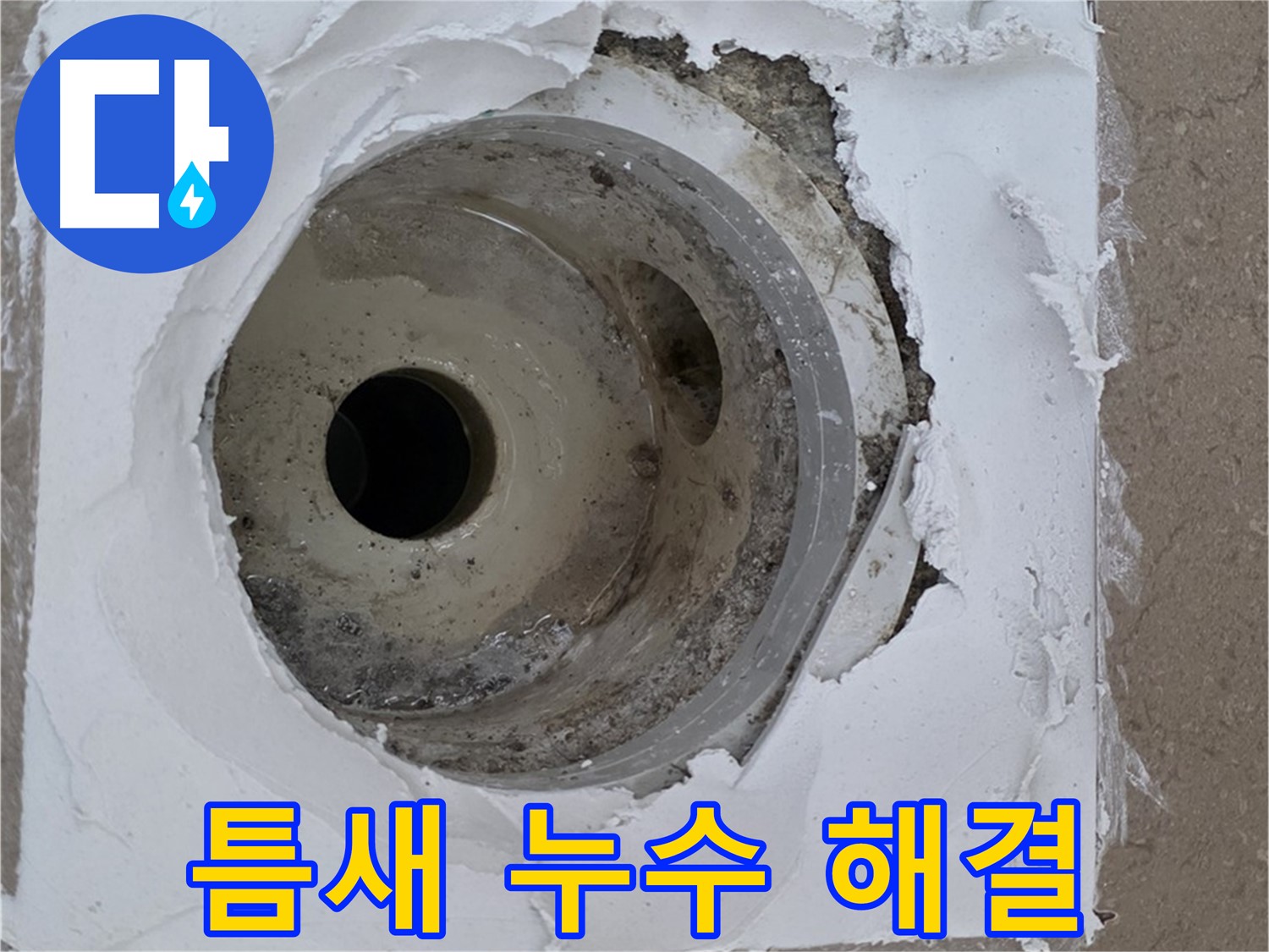 깨진 타일과 들뜬 백시멘트 틈새 보수 작업 - 누수 문제 완벽 해결