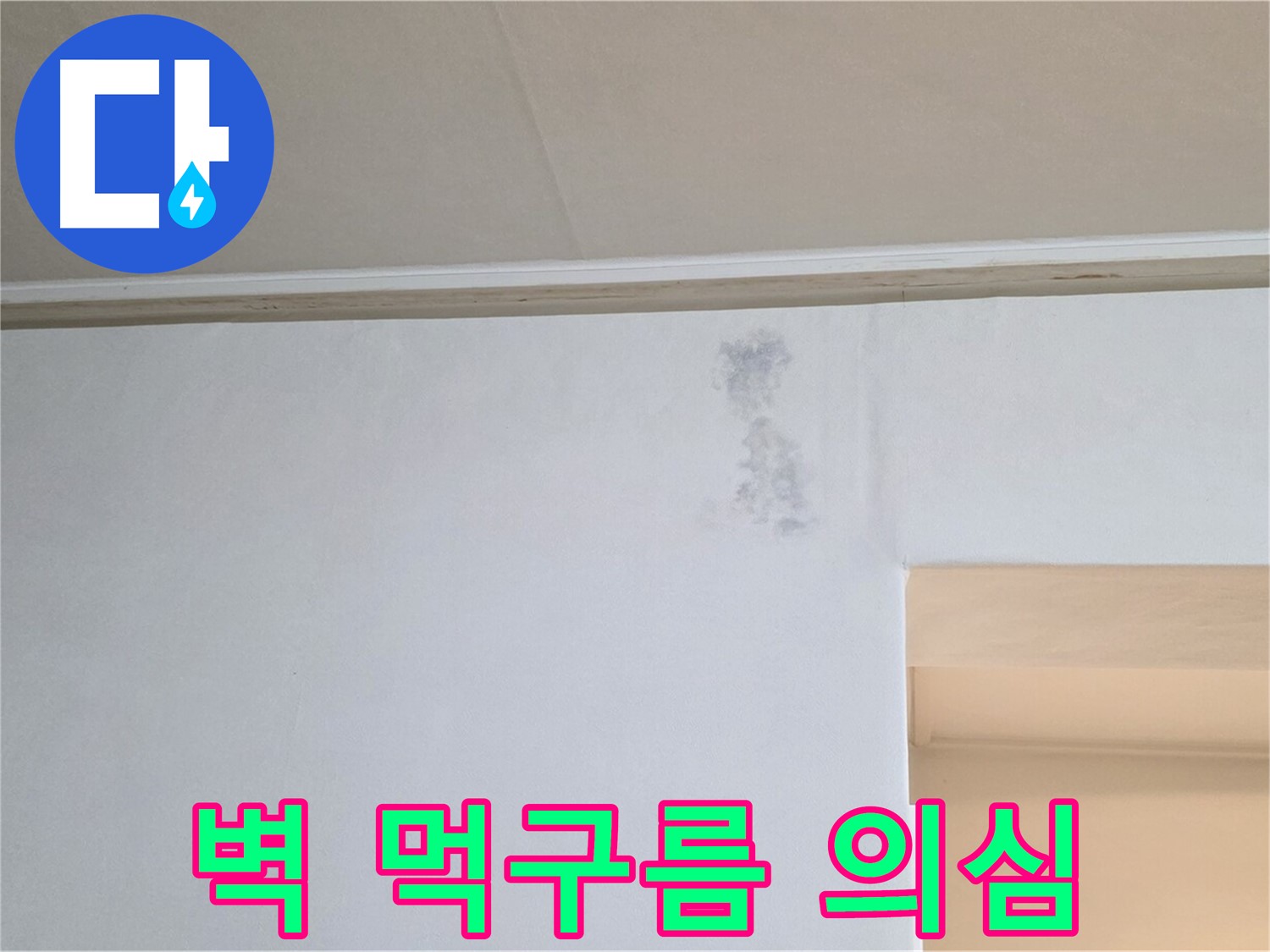 벽 먹구름 - 곰팡이 장난 & 누수 초기 의심