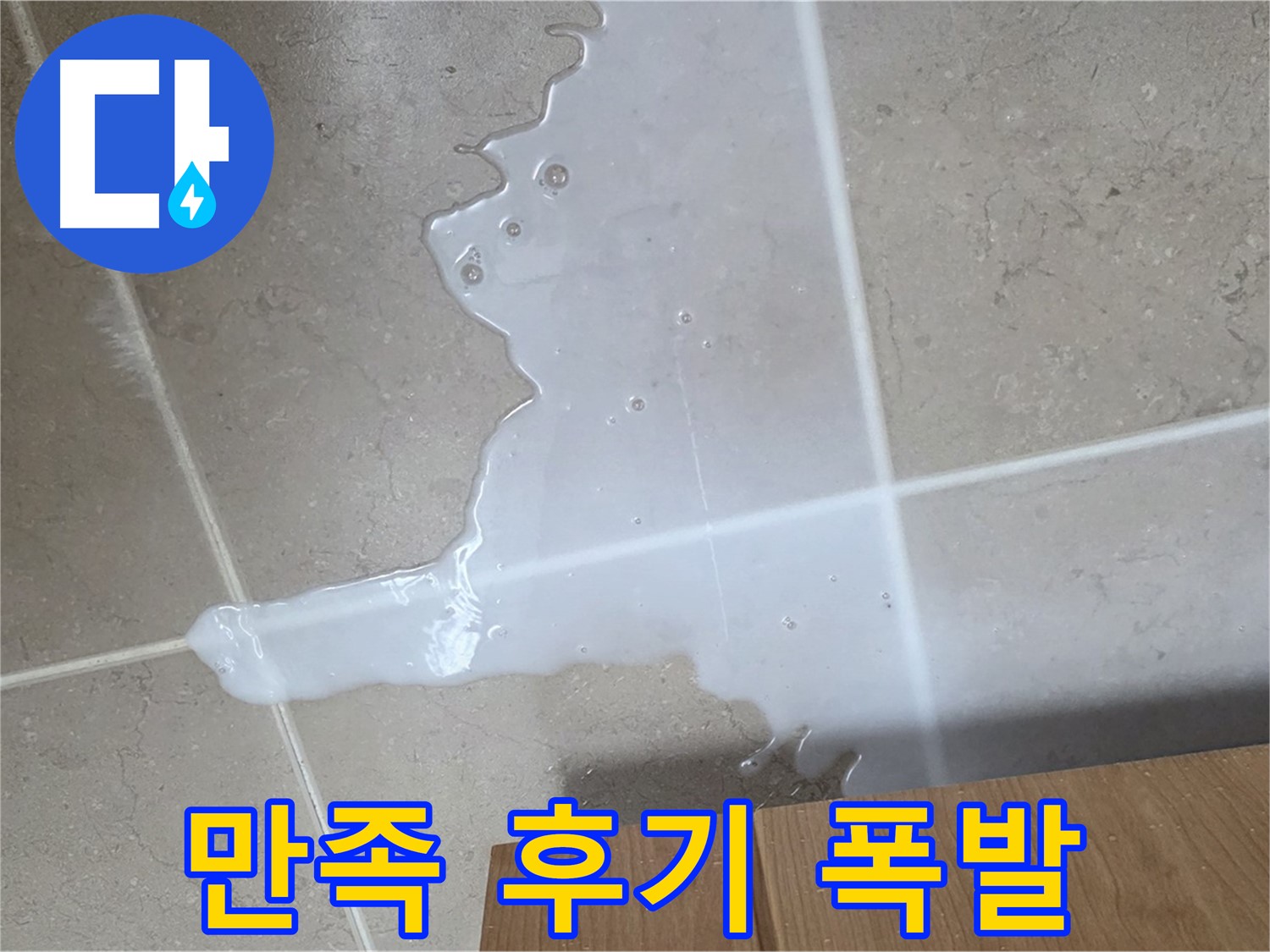 포천 일동 기산베스트빌 아파트 - 씽크대 누수 해결 후 고객 만족 후기 (가상)