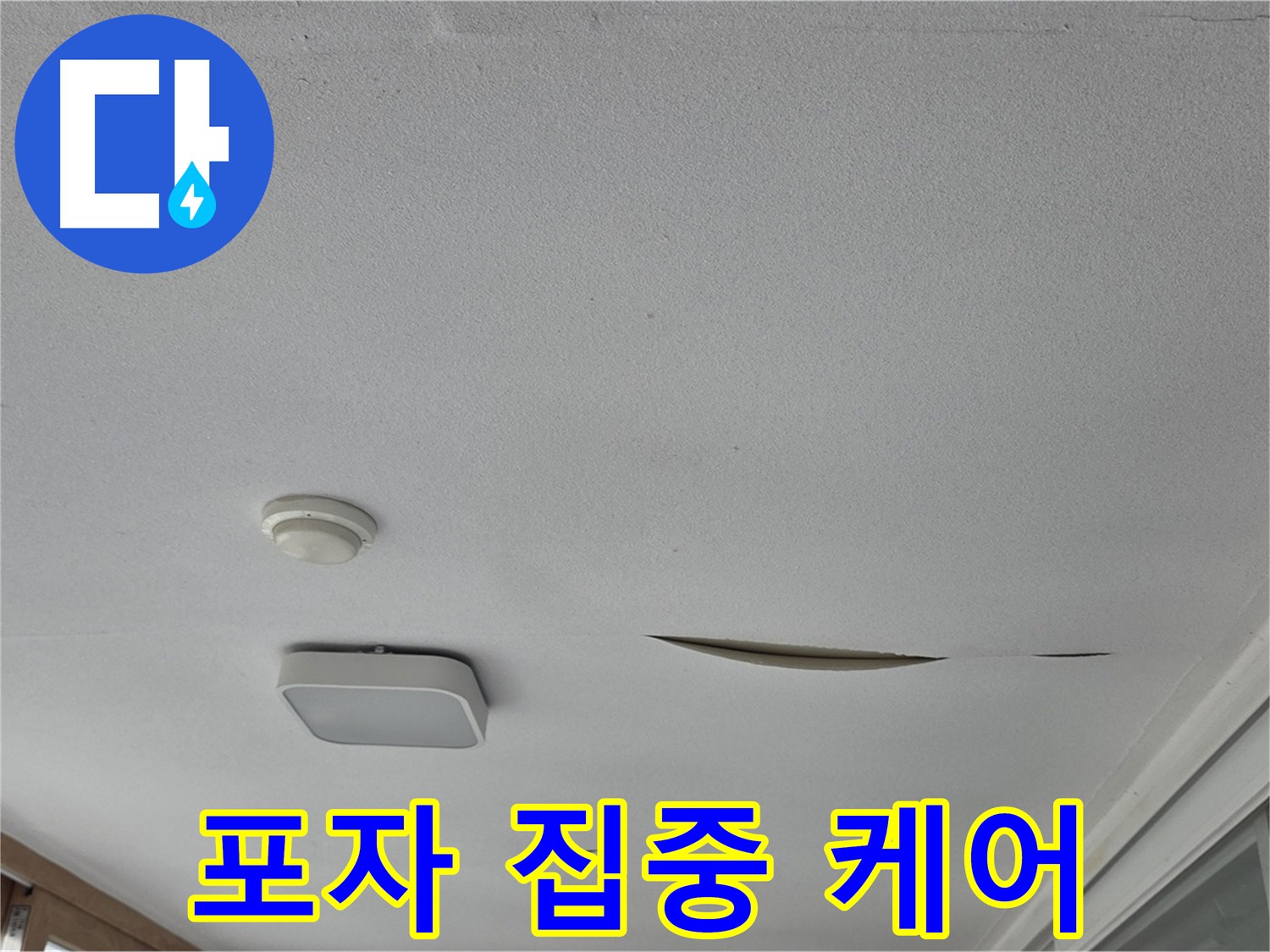 포천 일동 아파트 천장 누수 - 석고보드 곰팡이 포자 집중 케어