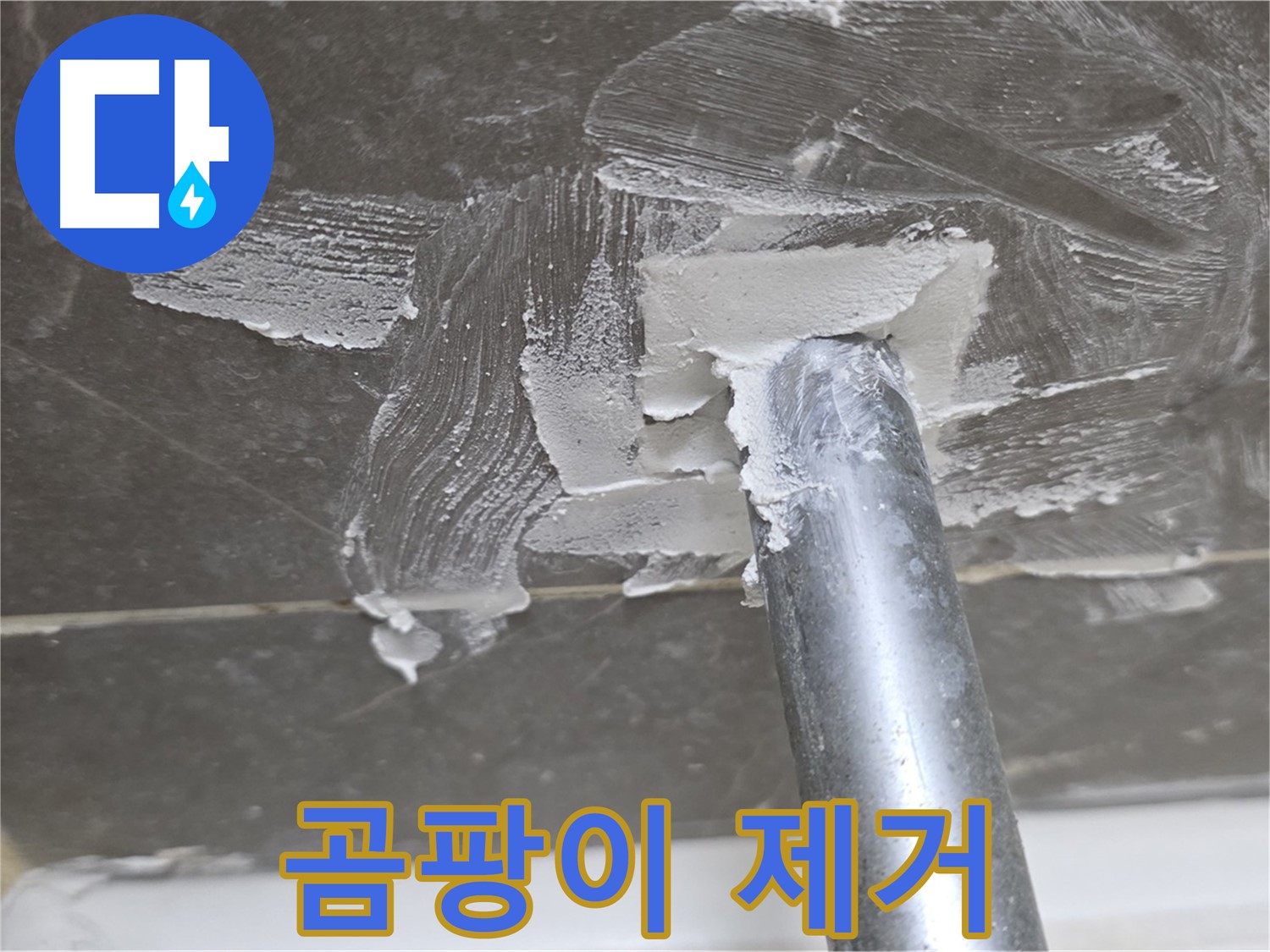메꿈재 제거 후 곰팡이 제거 - 깨끗하게