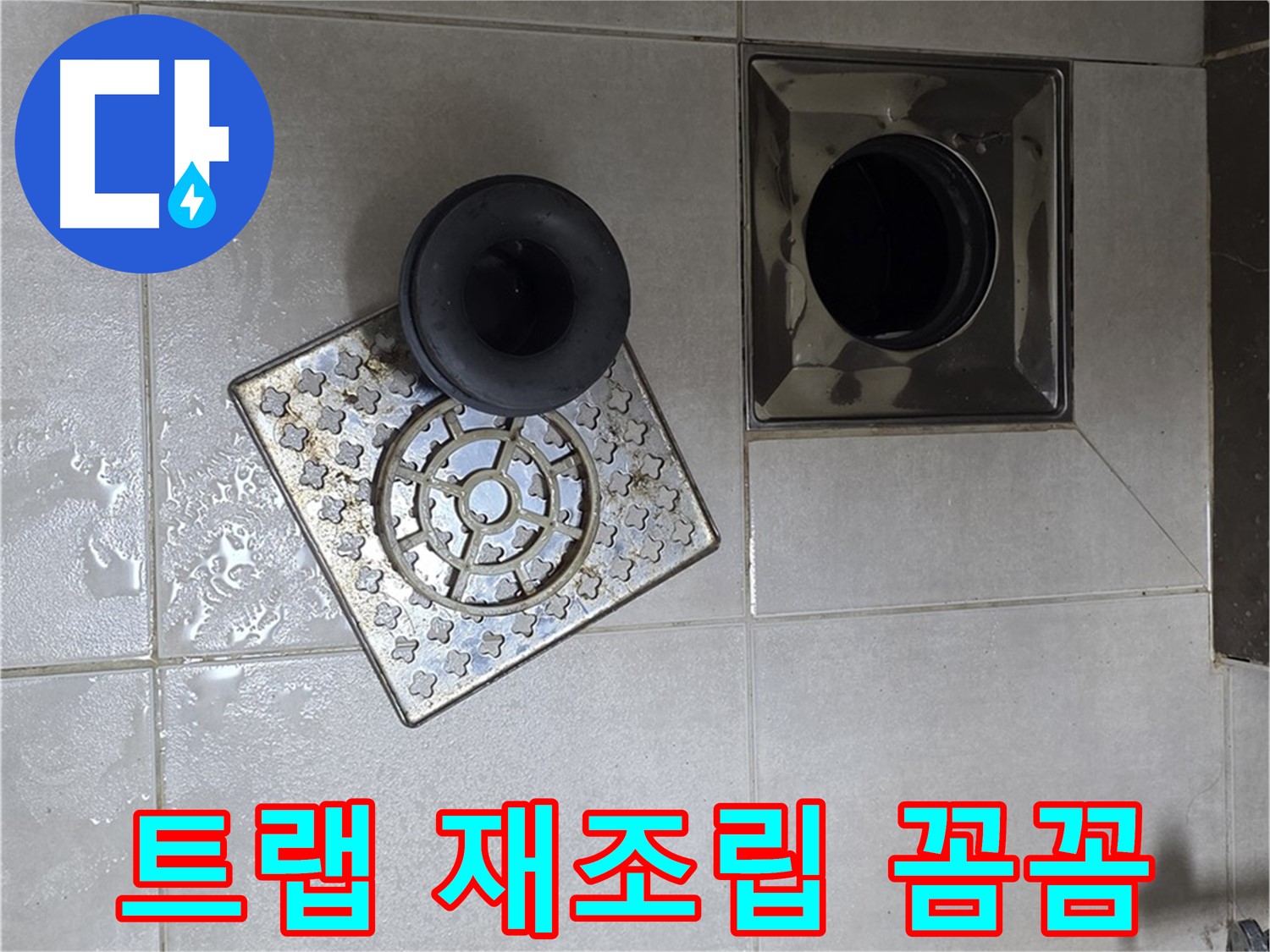 양주 옥정동 율정마을 아파트 - 욕실 배수구 누수 해결, 트랩 재조립 꼼꼼하게