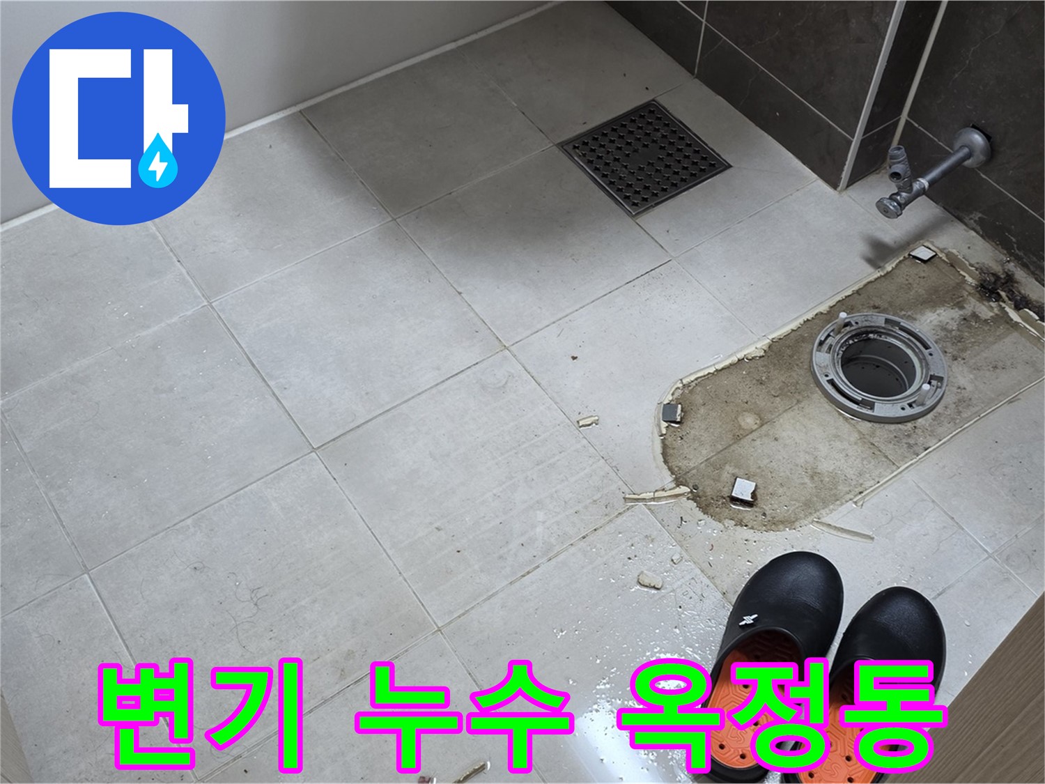 양주 옥정동 율정마을 아파트 화장실 변기 누수 현장 - 누수탐지 전문 업체에서 정확한 진단과 신속한 해결을 제공합니다.