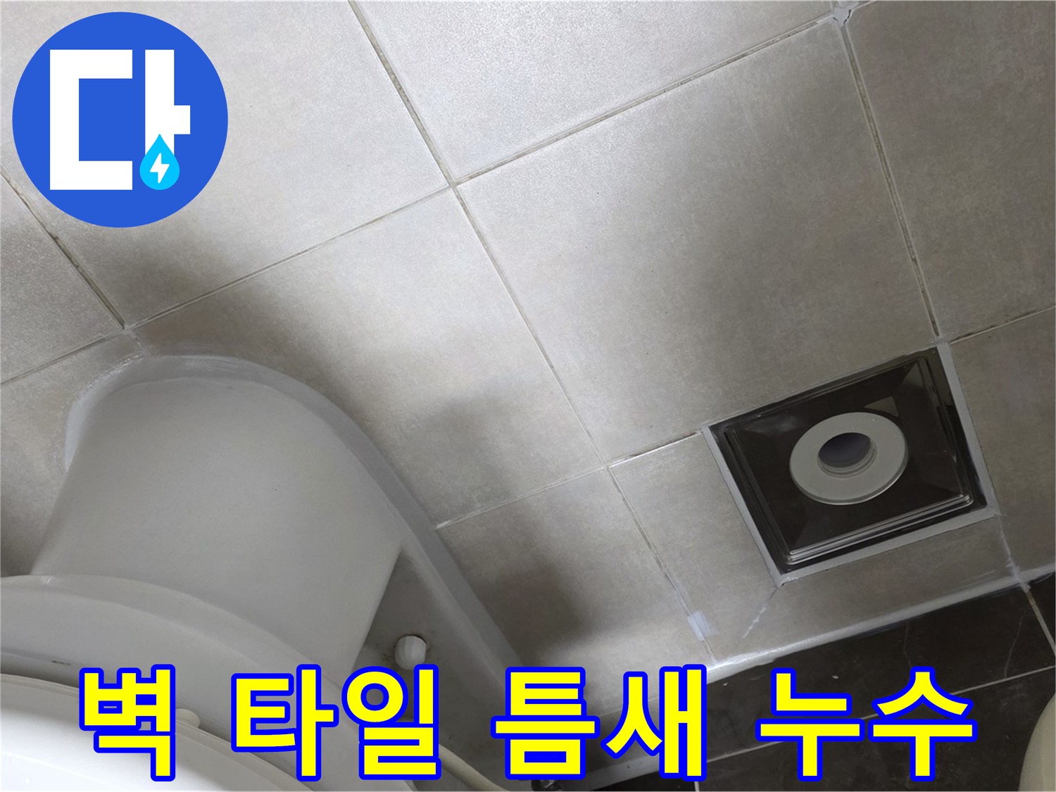 옥정동 아파트 화장실 벽 타일 틈새 누수 - 줄눈 보수 작업