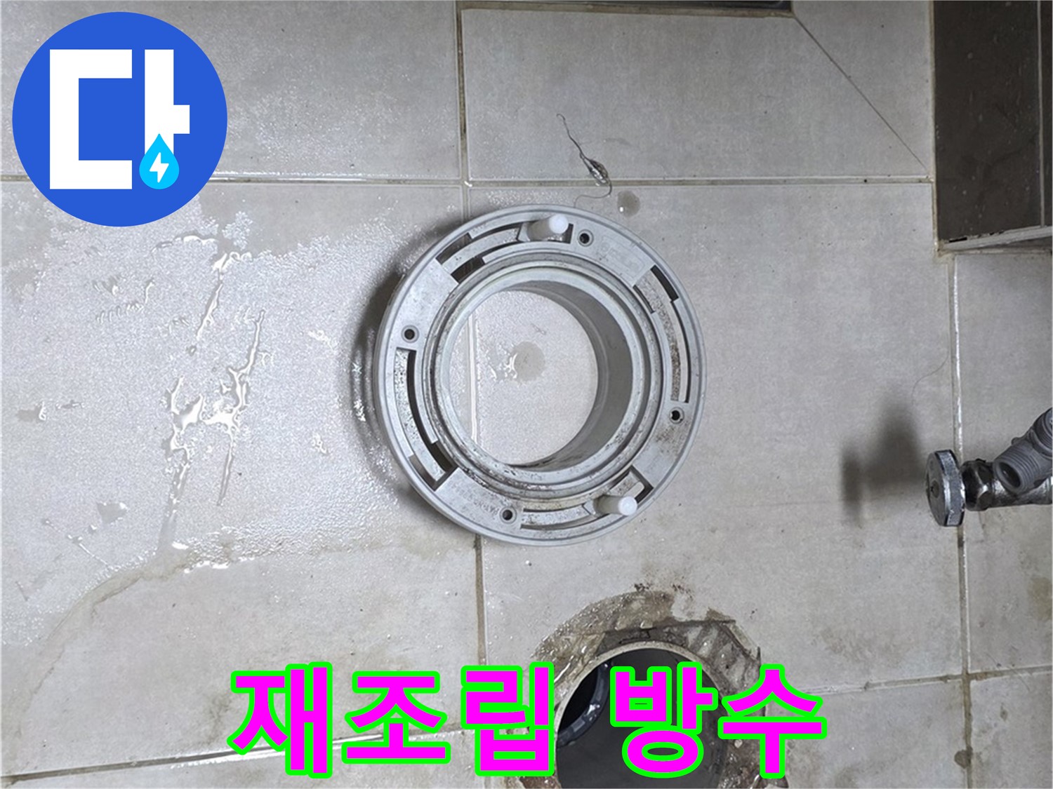 옥정동 율정마을 아파트 변기 하수구 누수 - 꼼꼼한 재조립 및 방수 작업