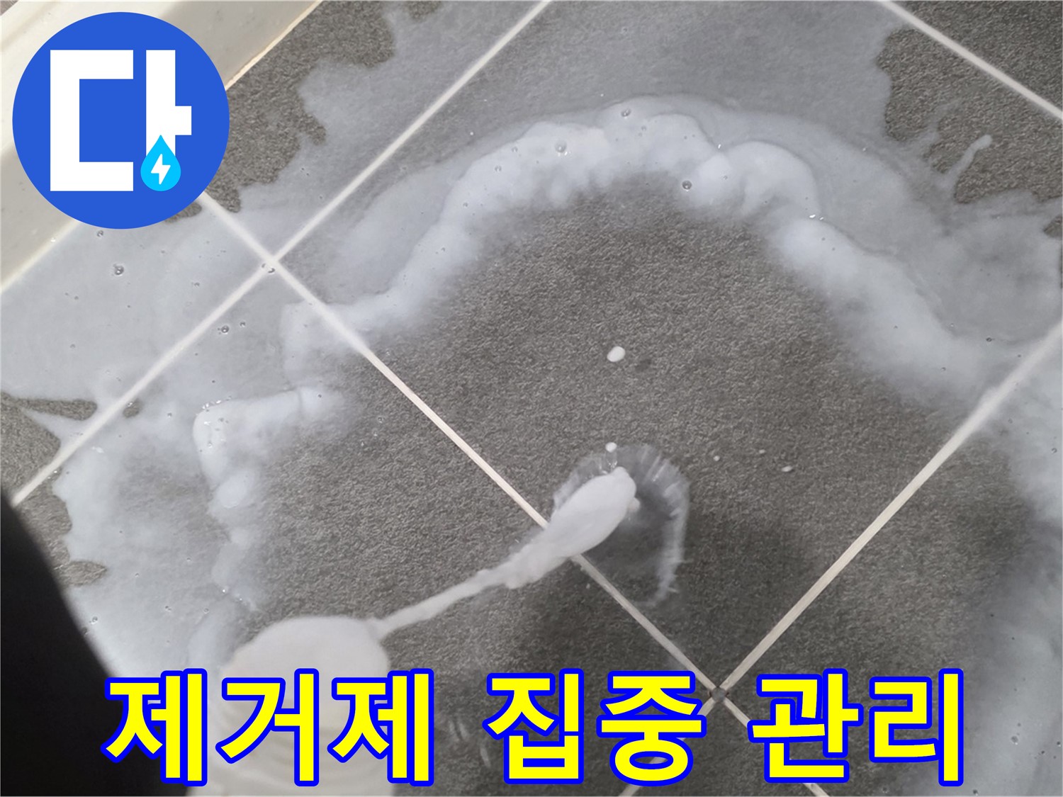 파주시 동패동 e편한세상 운정 어반프라임 욕실 - 곰팡이 제거제 꼼꼼하게 집중 관리하는 모습