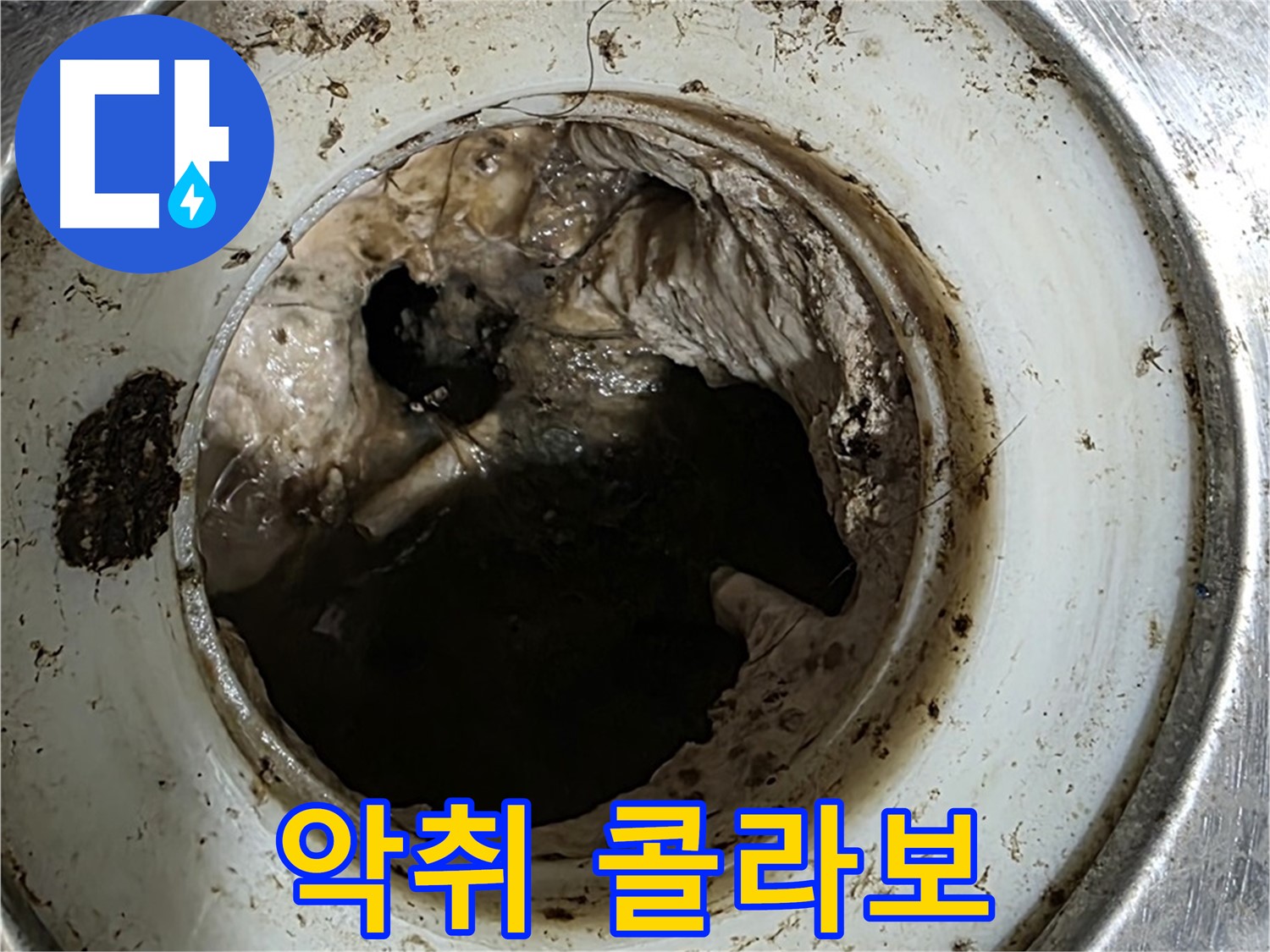 중계동 현대5차 211동 누수 - 배수구 속 검은 덩어리 - 악취와 막힘의 콜라보