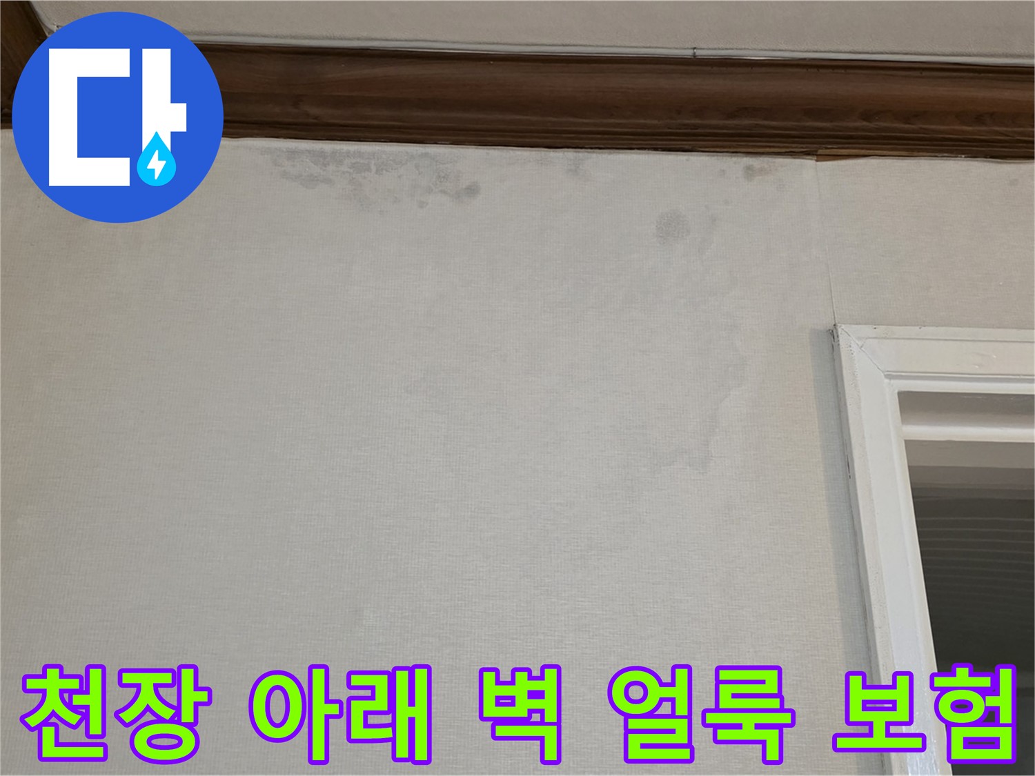 중계동 현대5차 아파트 천장 아래 벽 얼룩 - 누수 보험 처리 대행