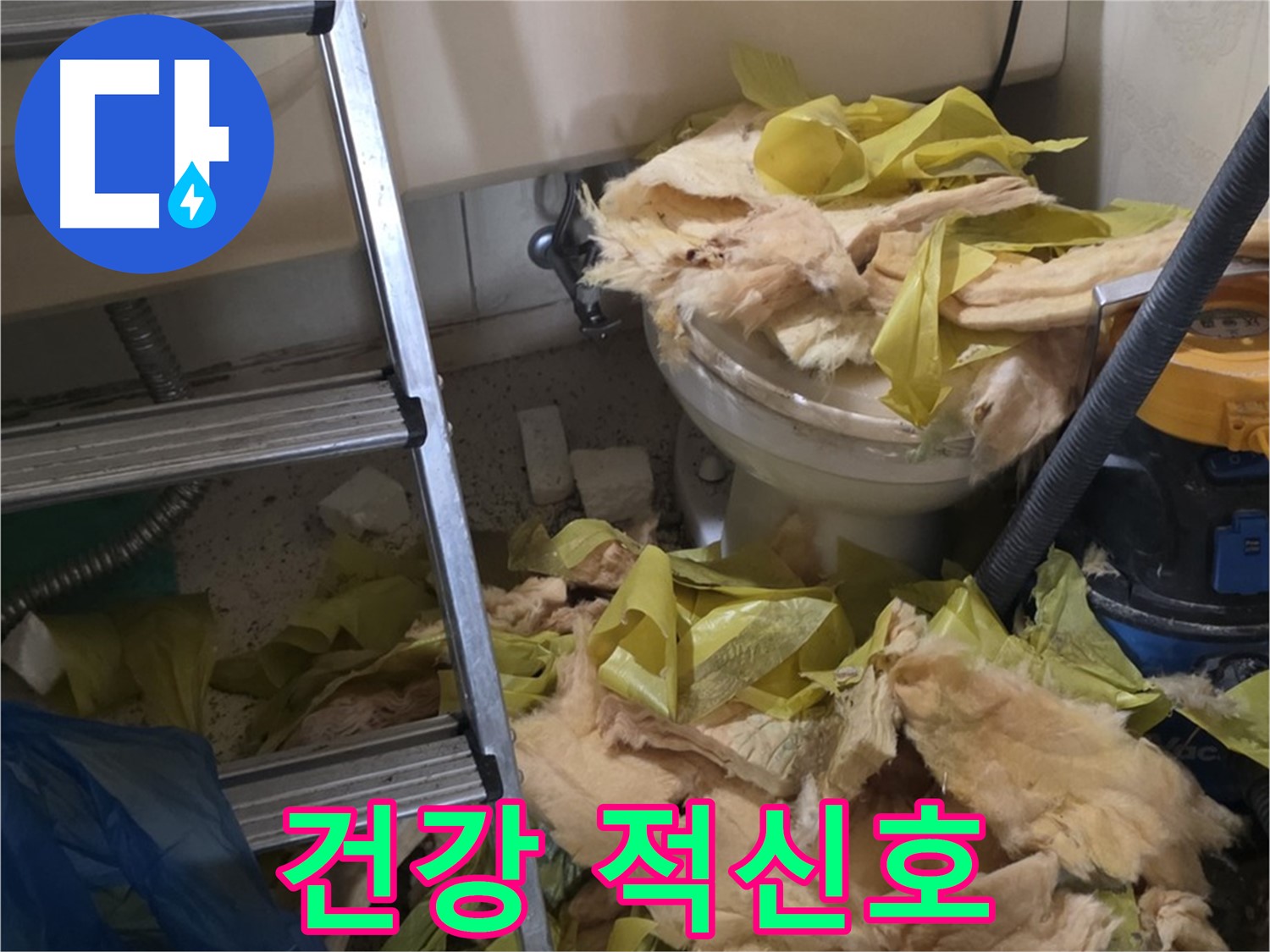새절 누수 현장 - 물이 뚝뚝 떨어지는 배관 - 곰팡이 냄새 - 건강에 적신호
