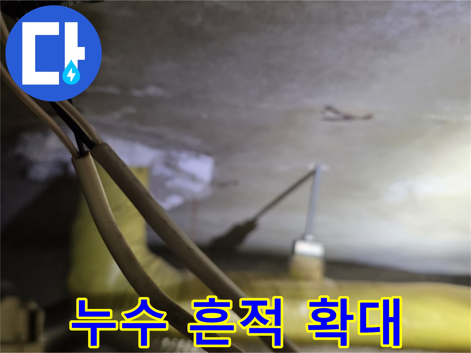 새절역 현대아파트 누수 - 누수 흔적을 확대하여 정밀 분석
