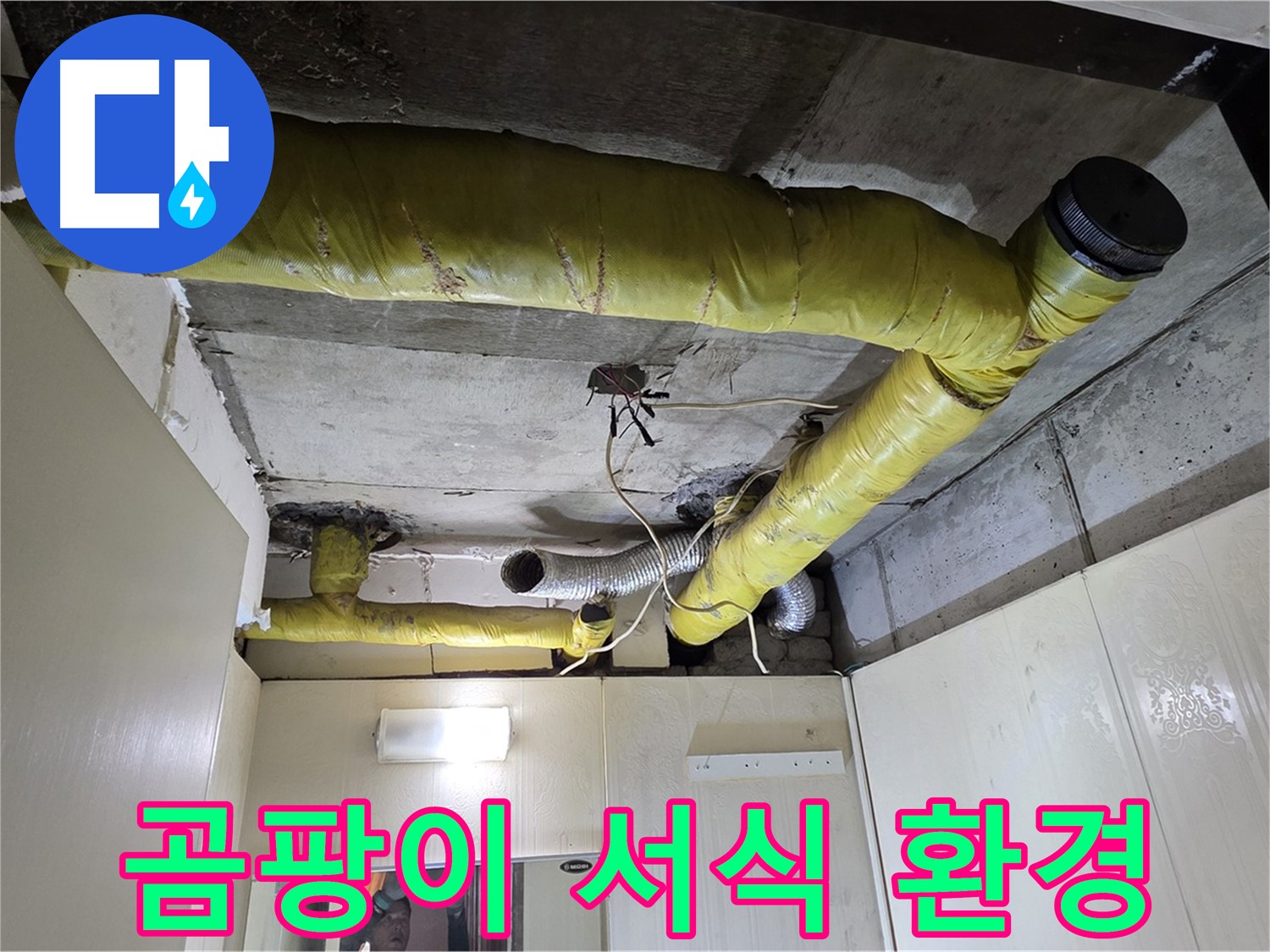 새절역 현대아파트 - 습기 머금은 보온재