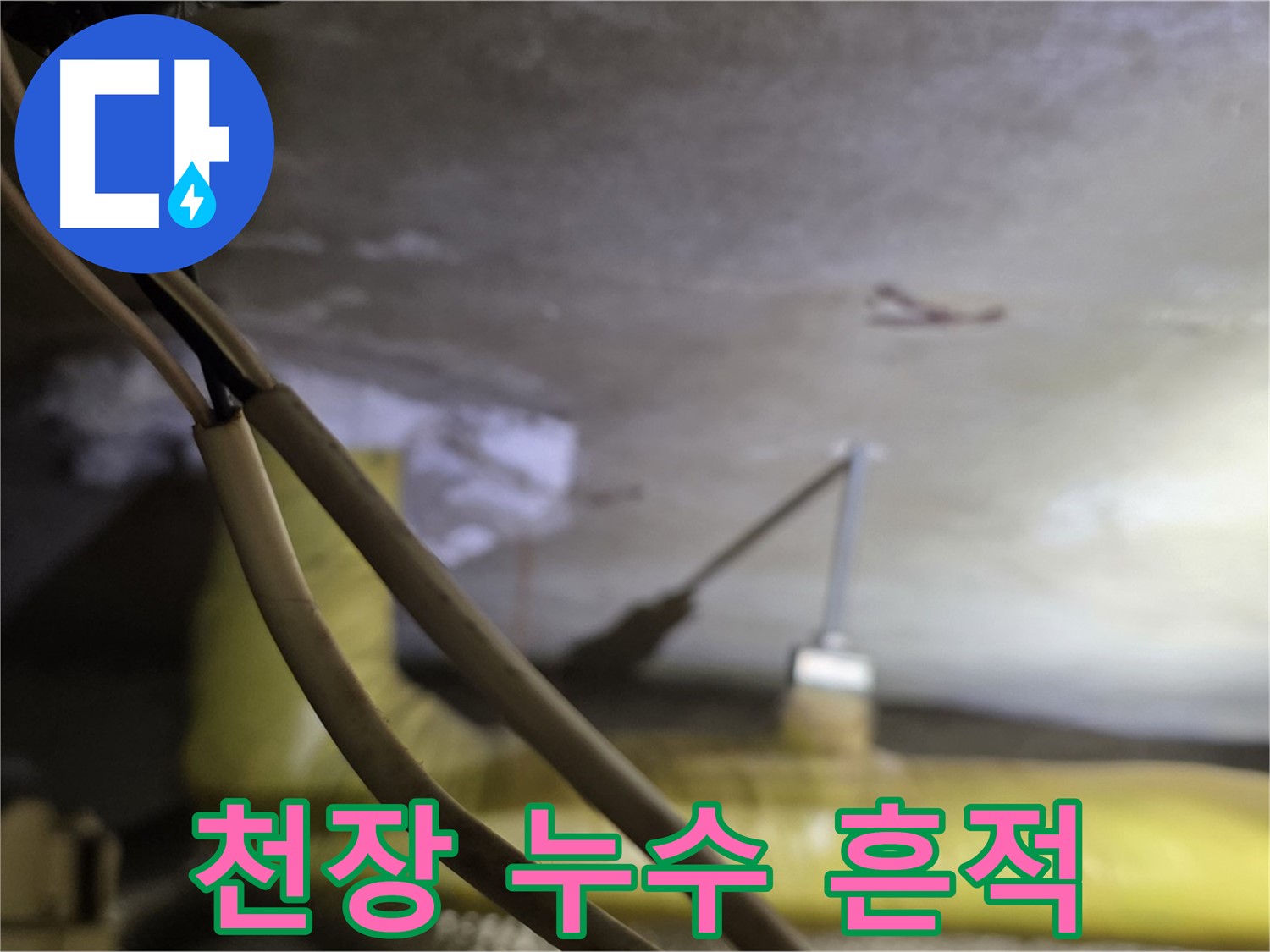 새절역 현대아파트 천장 누수 - 천장에 나타난 누수 흔적 상세 촬영