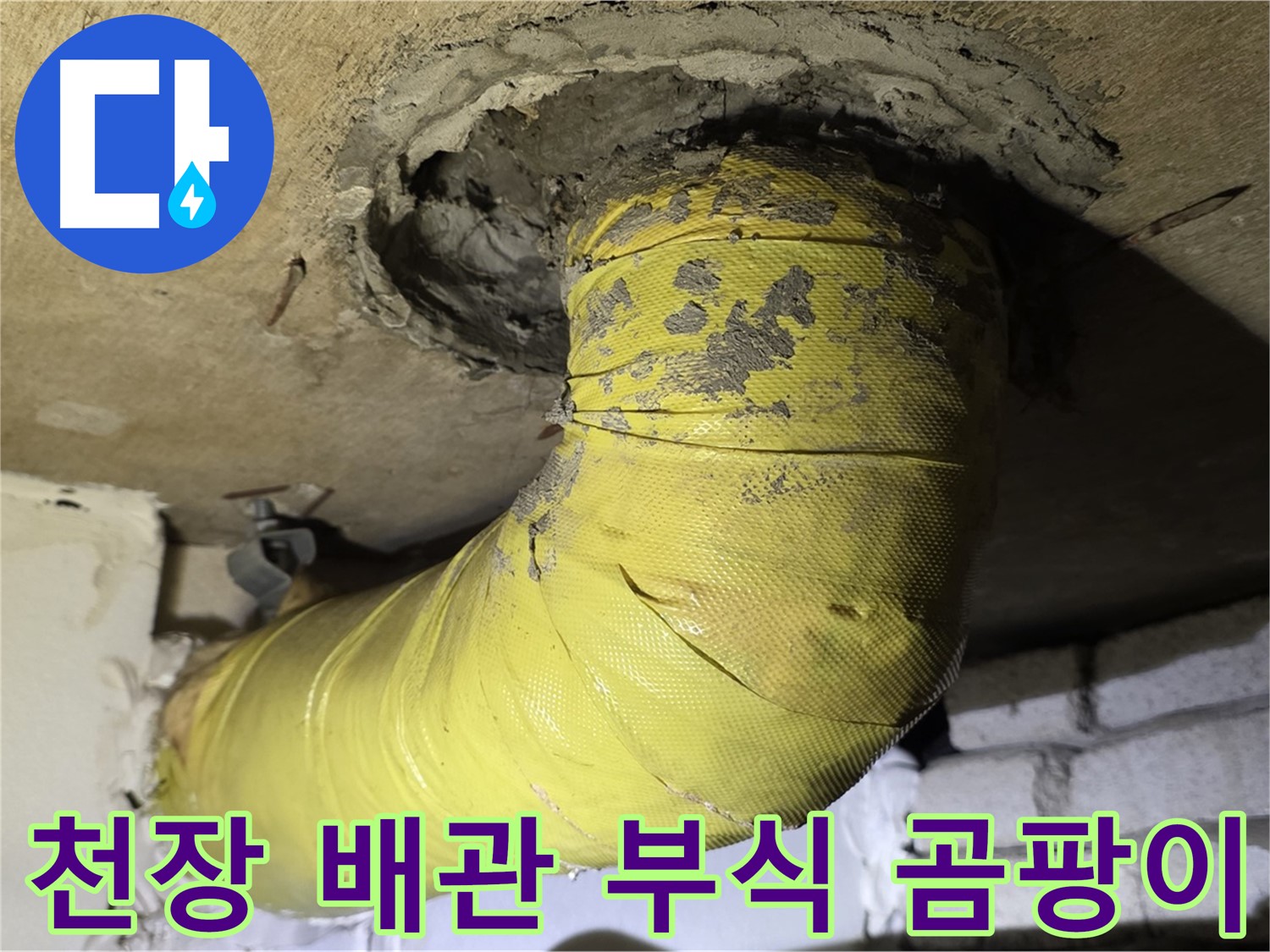 신사동 천장 배관 부식과 곰팡이 - 습기 및 누수 의심, 점검 필요