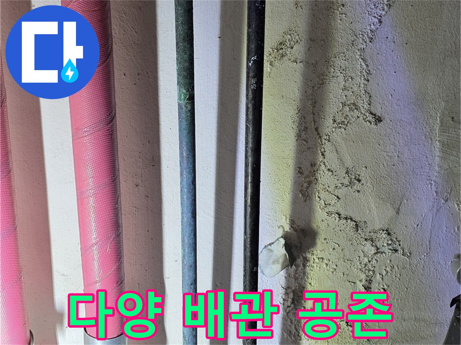 광명시 광명5동 누수 - 다양한 배관의 공존과 잠재적 위험