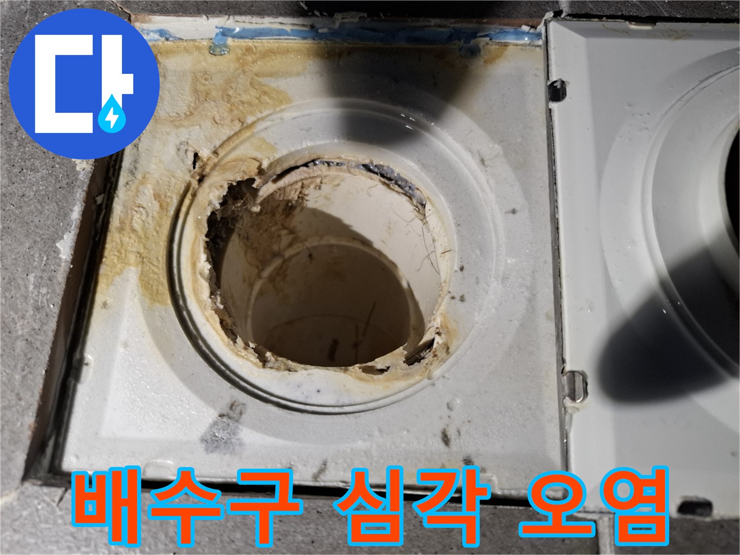 홍은동 홍은빌라 - 배수구 주변 심각 오염 - 긴급 점검