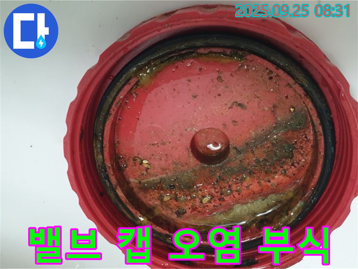 광적면 밸브 캡 내부 오염 및 부식 심각 - 누수 가능성을 철저하게 점검한 후 완벽하게 해결합니다.