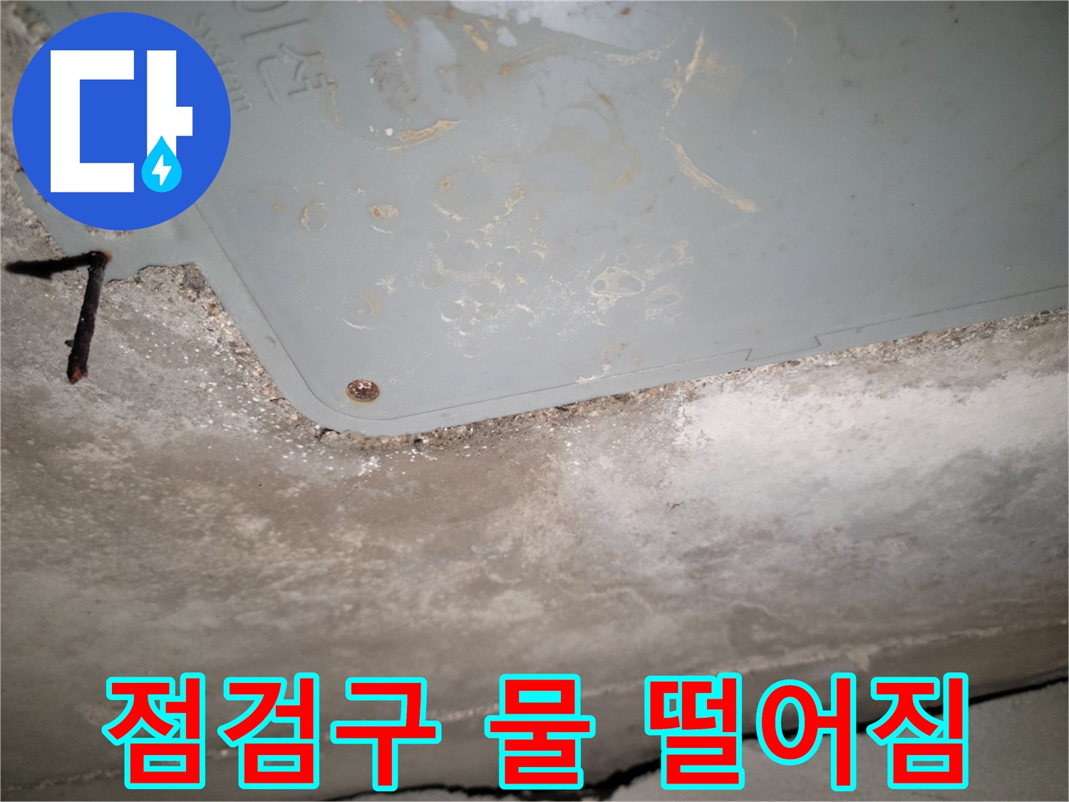 동두천 누수 - 생연동 천장 점검구 물 떨어짐 - 긴급 점검 필요