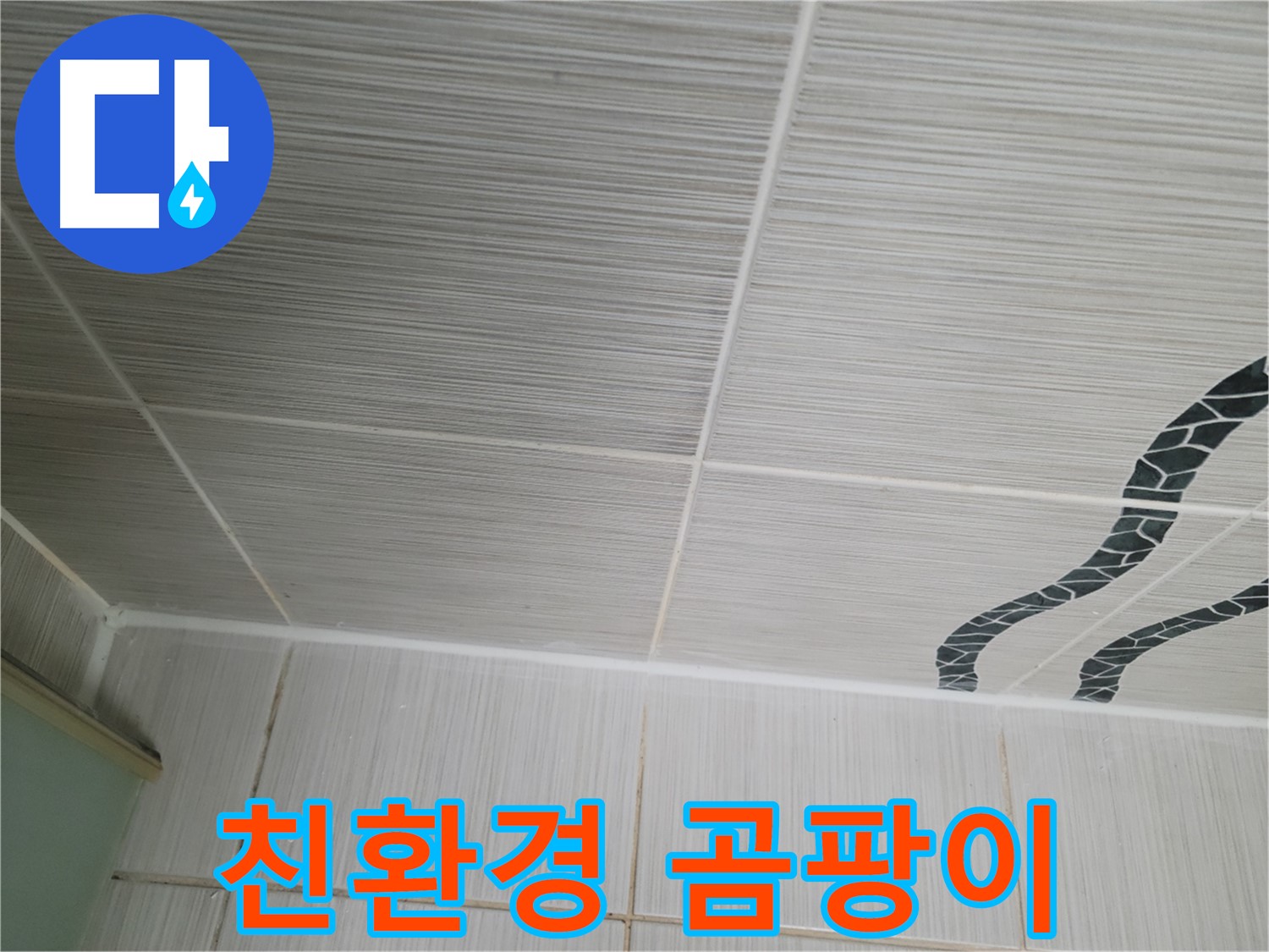 동두천 누수 - 욕실 벽 타일 틈새의 곰팡이를 친환경 약품으로 깨끗하게 제거합니다.