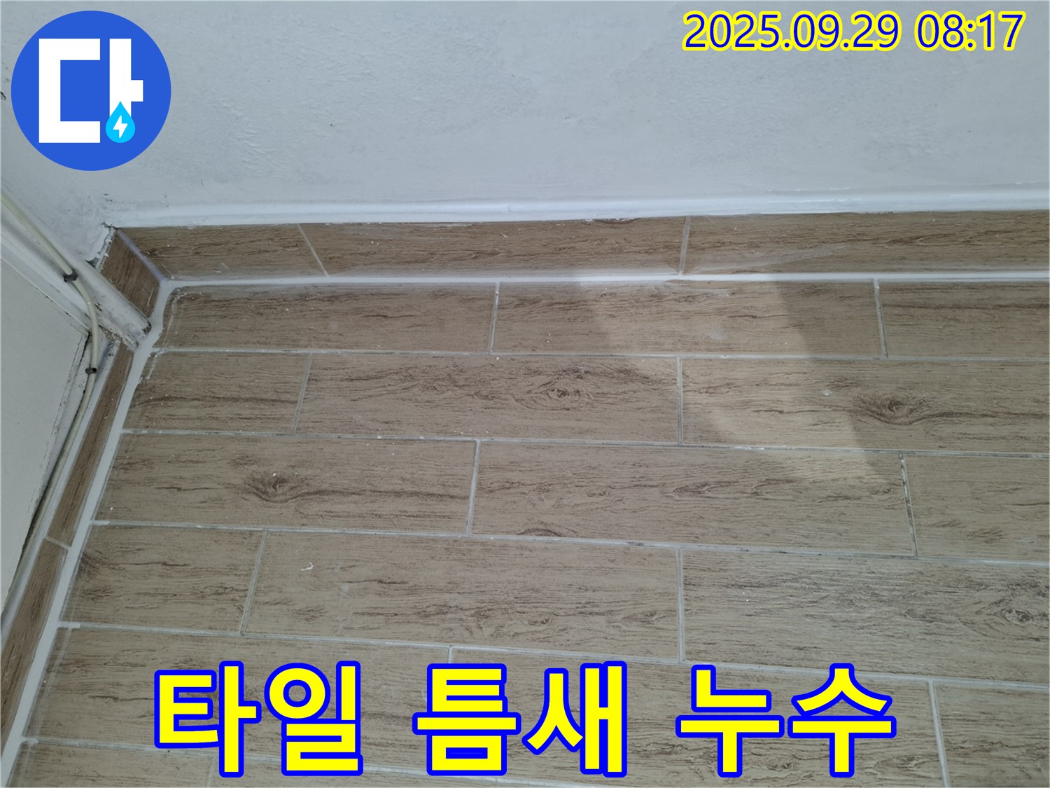 양주시 광적면에서 발생한 타일 틈새 누수 - 누수 원인을 정확히 진단하고 해결하는 전문적인 누수 탐지 및 공사 과정