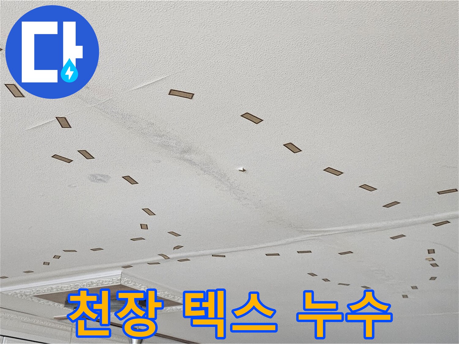 도봉동 현대시티 아파트 - 천장 텍스에 발생한 누수, 꼼꼼한 점검이 필요합니다.