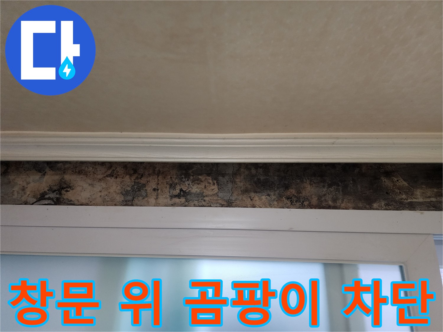 공릉동 누수 문제 해결 - 창문 위 곰팡이 발생 원인 차단 및 방수 시공