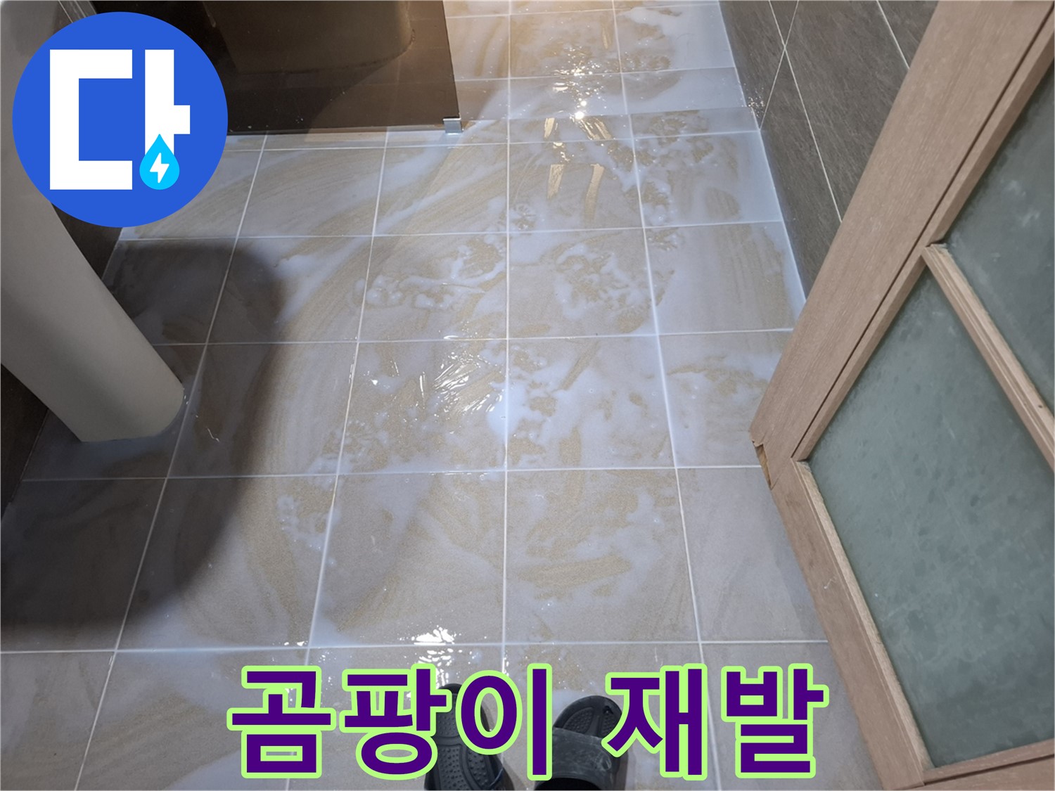 봇들마을 아파트 욕실 - 곰팡이를 제거해도 계속 생기는 타일 틈새