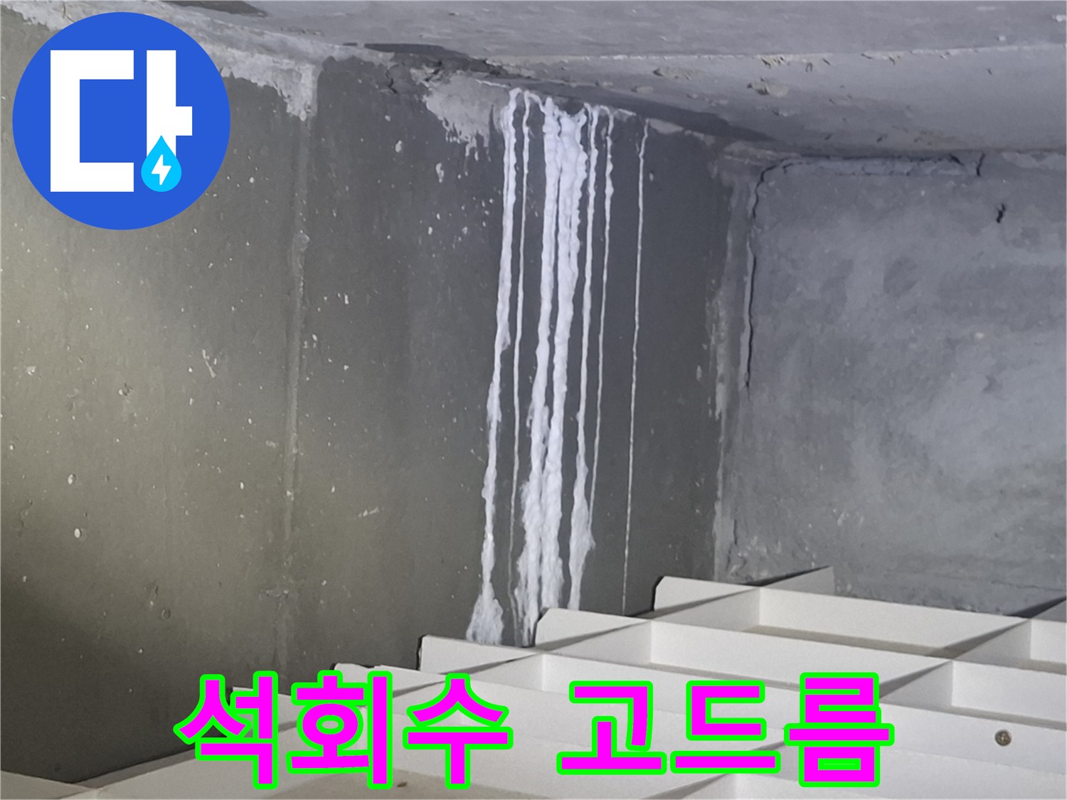 봇들마을2단지 아파트 - 지하 주차장 누수, 석회수 고드름 발견!