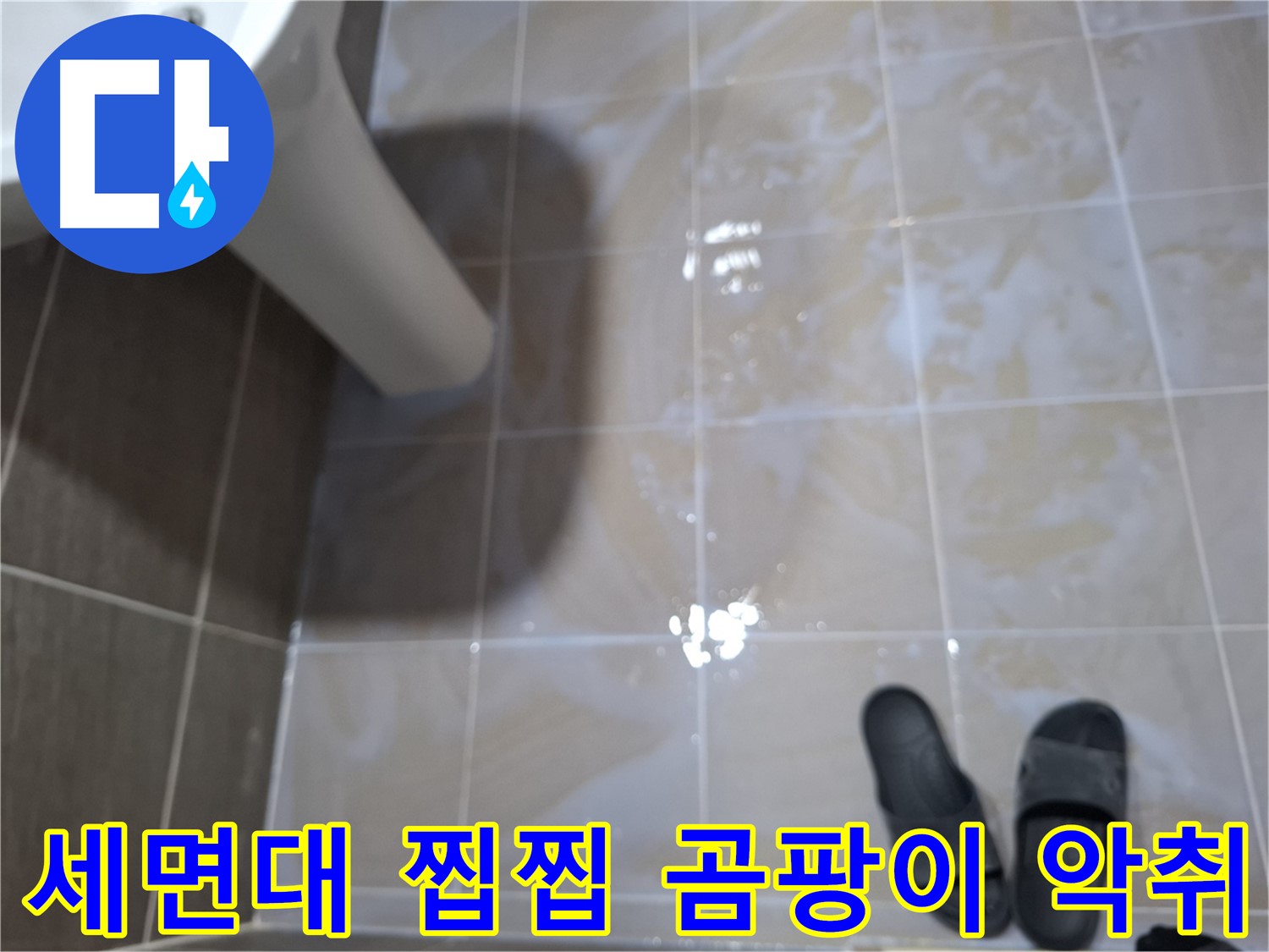분당 봇들마을 세면대 누수 - 물기를 닦아도 찝찝하고 곰팡이 냄새가 심각한 누수