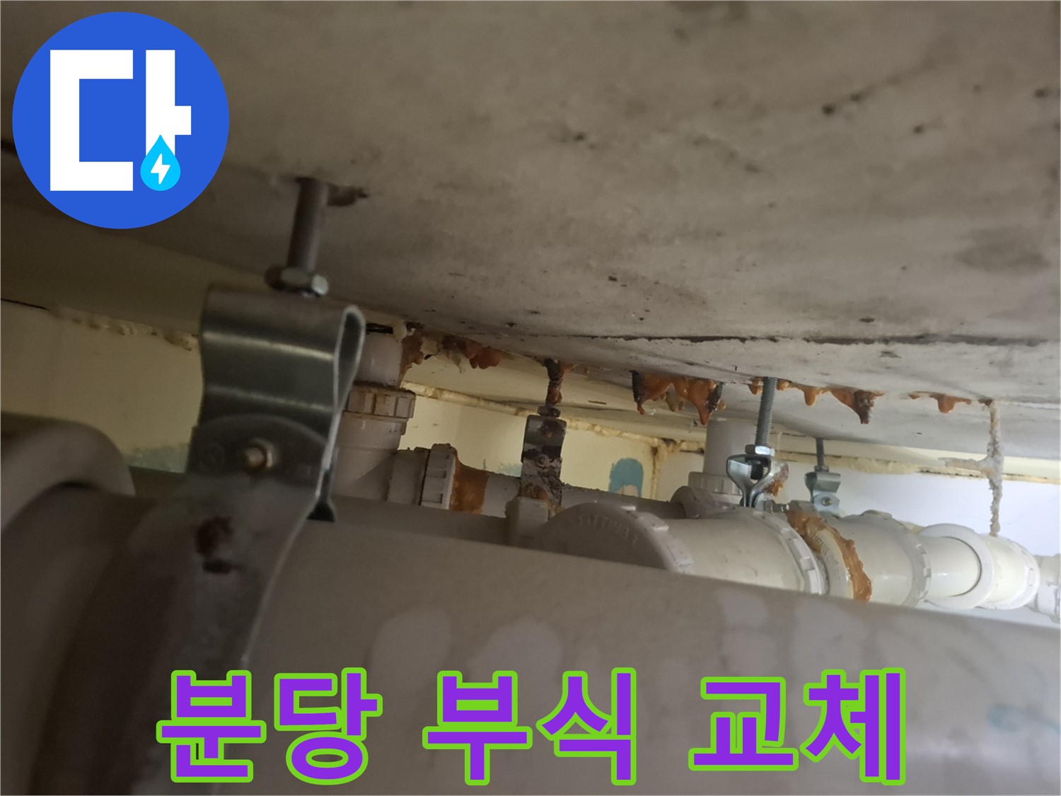 분당 봇들마을 아파트 - 배관 상태 점검, 부식 진행으로 배관 교체 결정
