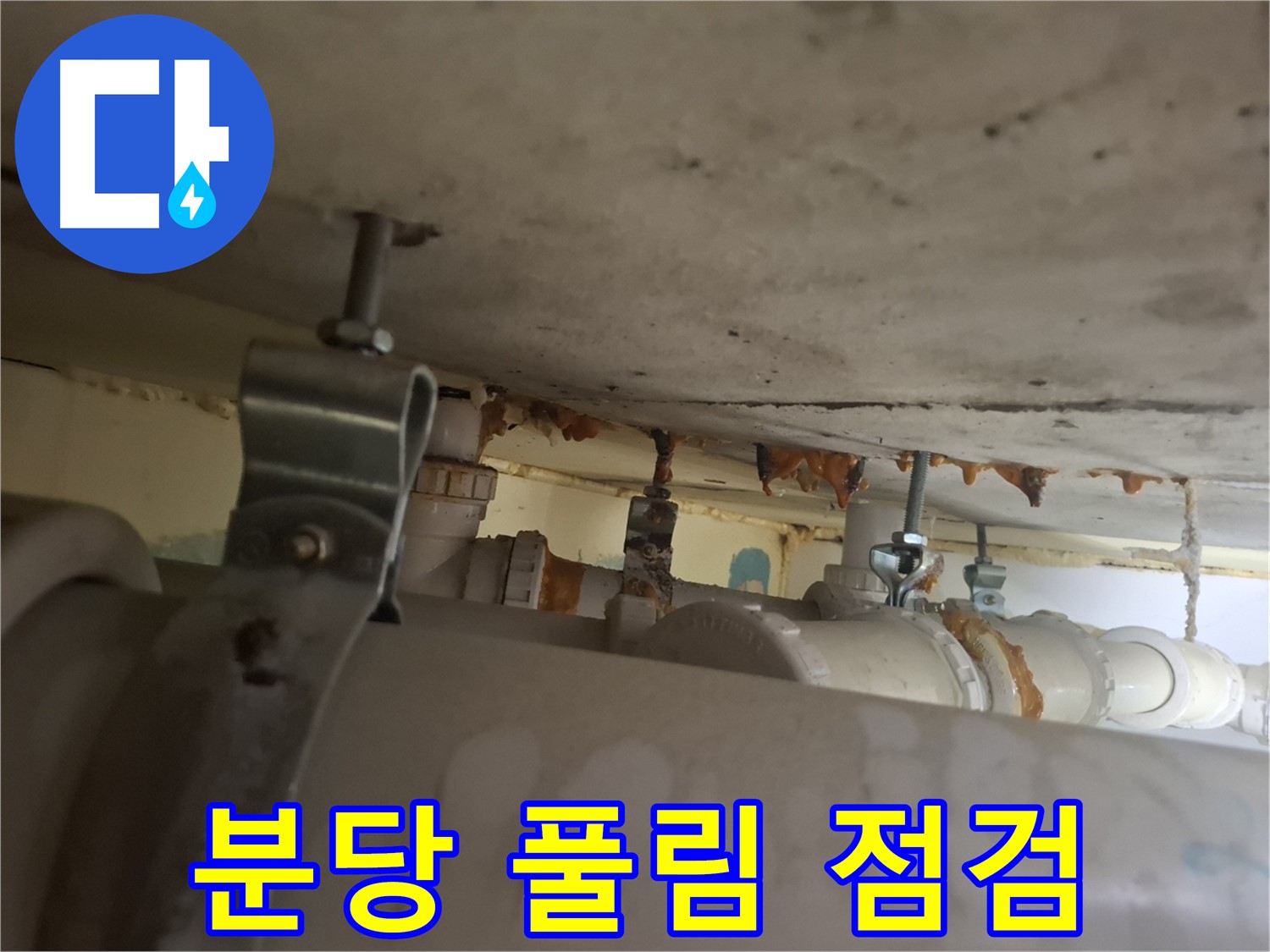 분당 봇들마을 아파트 - 배관 연결 부위 풀림, 누수 가능성 꼼꼼히 점검