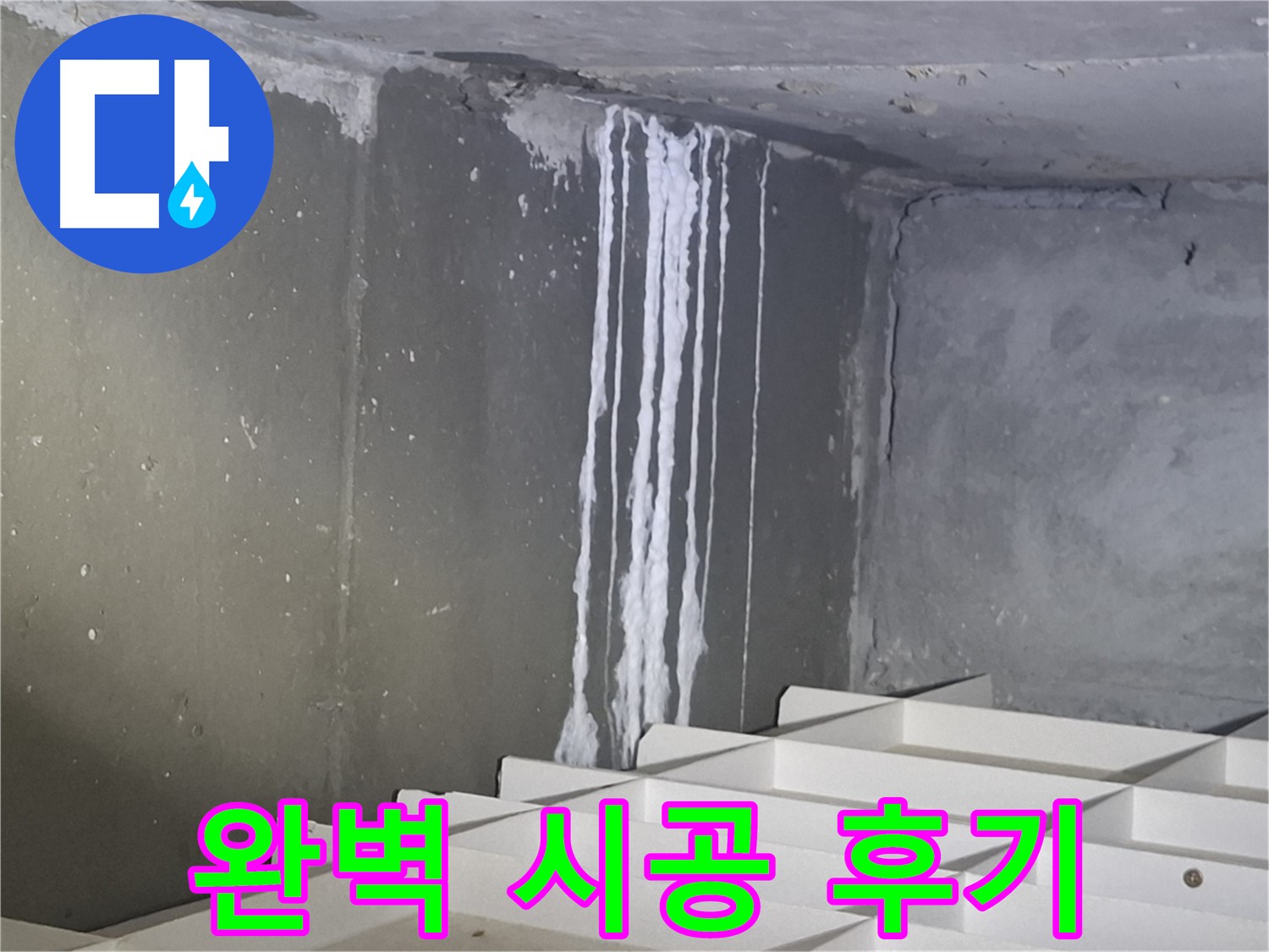 성남 삼평동 봇들마을 아파트 - 지하 누수, 완벽 시공 후 고객 만족 후기!