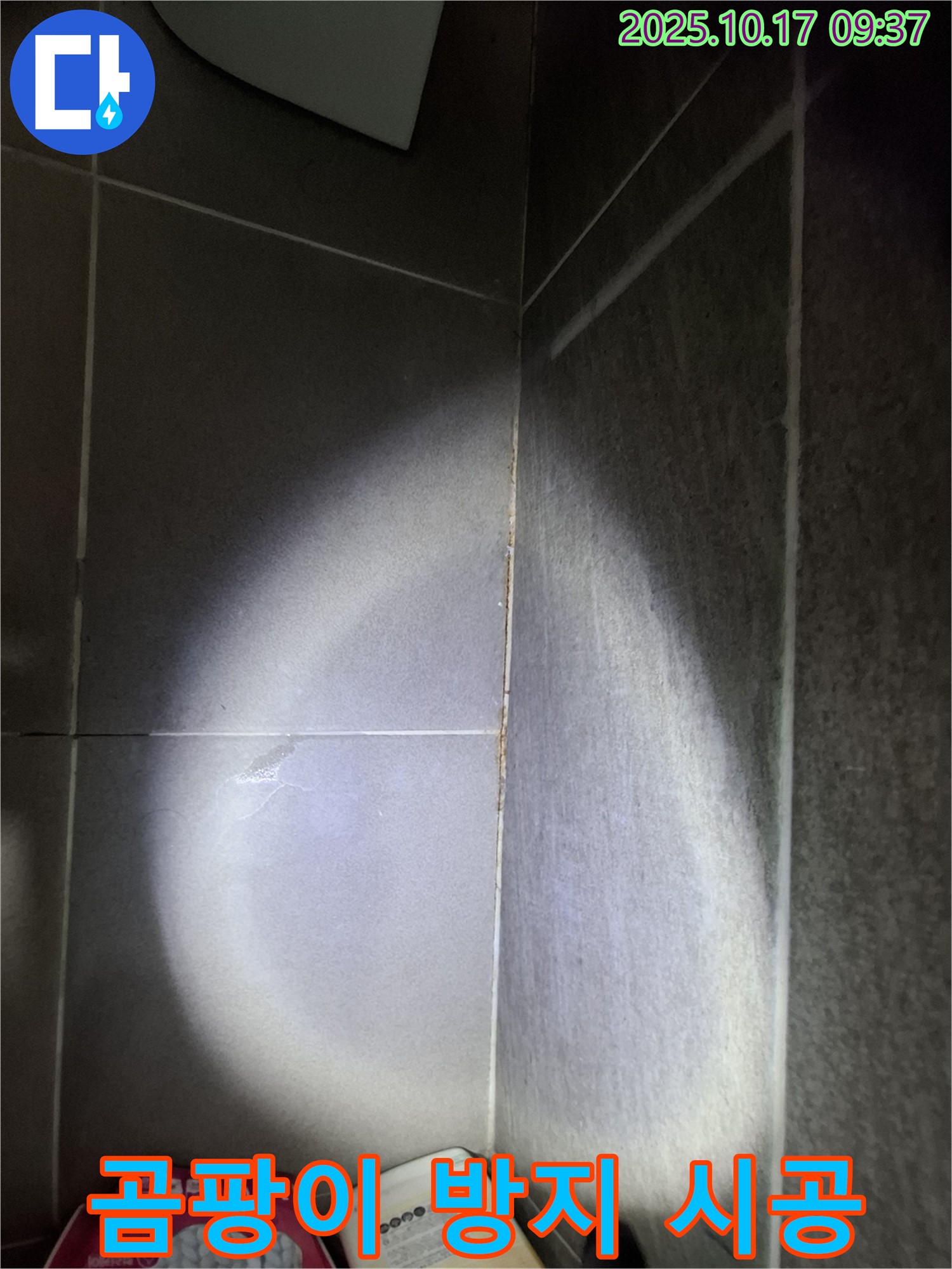 판교 삼평동 봇들마을 아파트 욕실 타일 틈새 누수 - 곰팡이 방지 탄성 실리콘으로 꼼꼼하게 시공 완료!