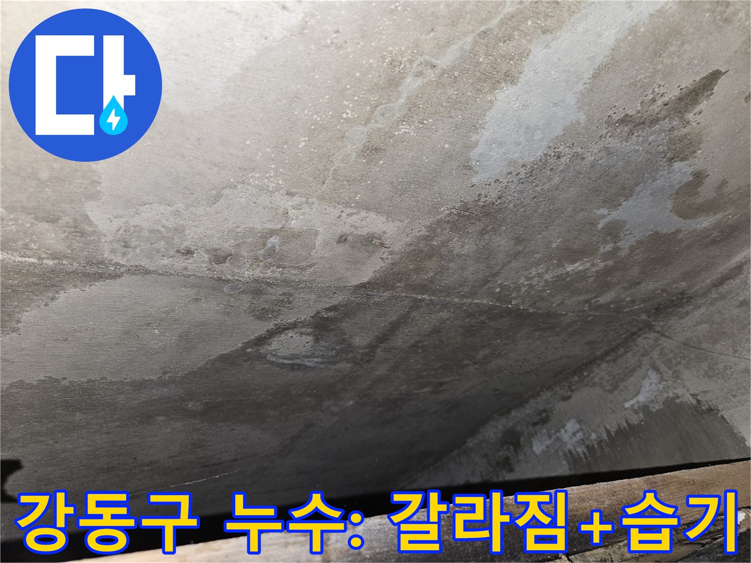 강동구 아파트 누수 - 콘크리트 갈라짐과 습기는 누수의 전형적인 증상